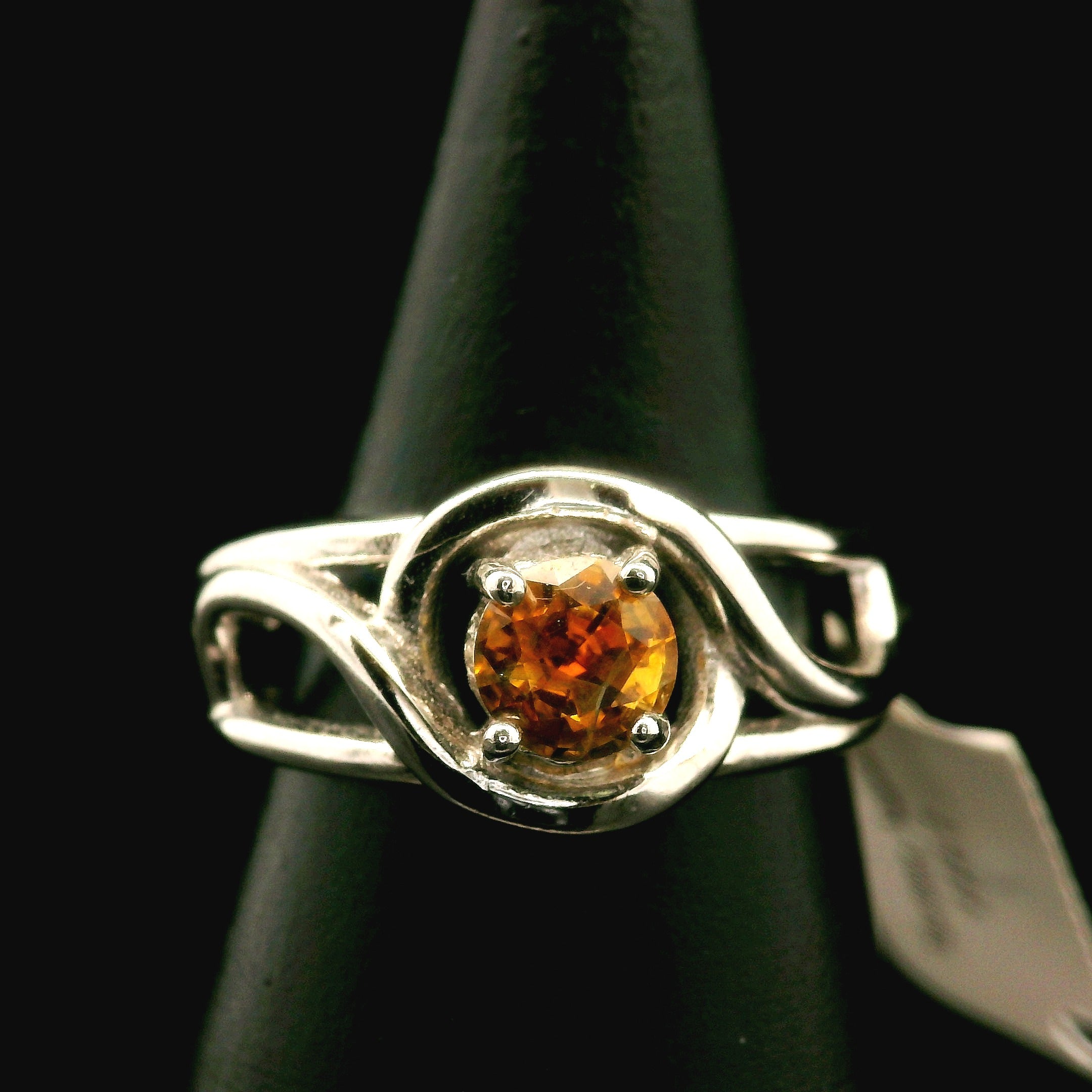 Yellow Sapphire Cuff Ring .925 Sterling Silver for Enhancing Committment and Purity in Relationships