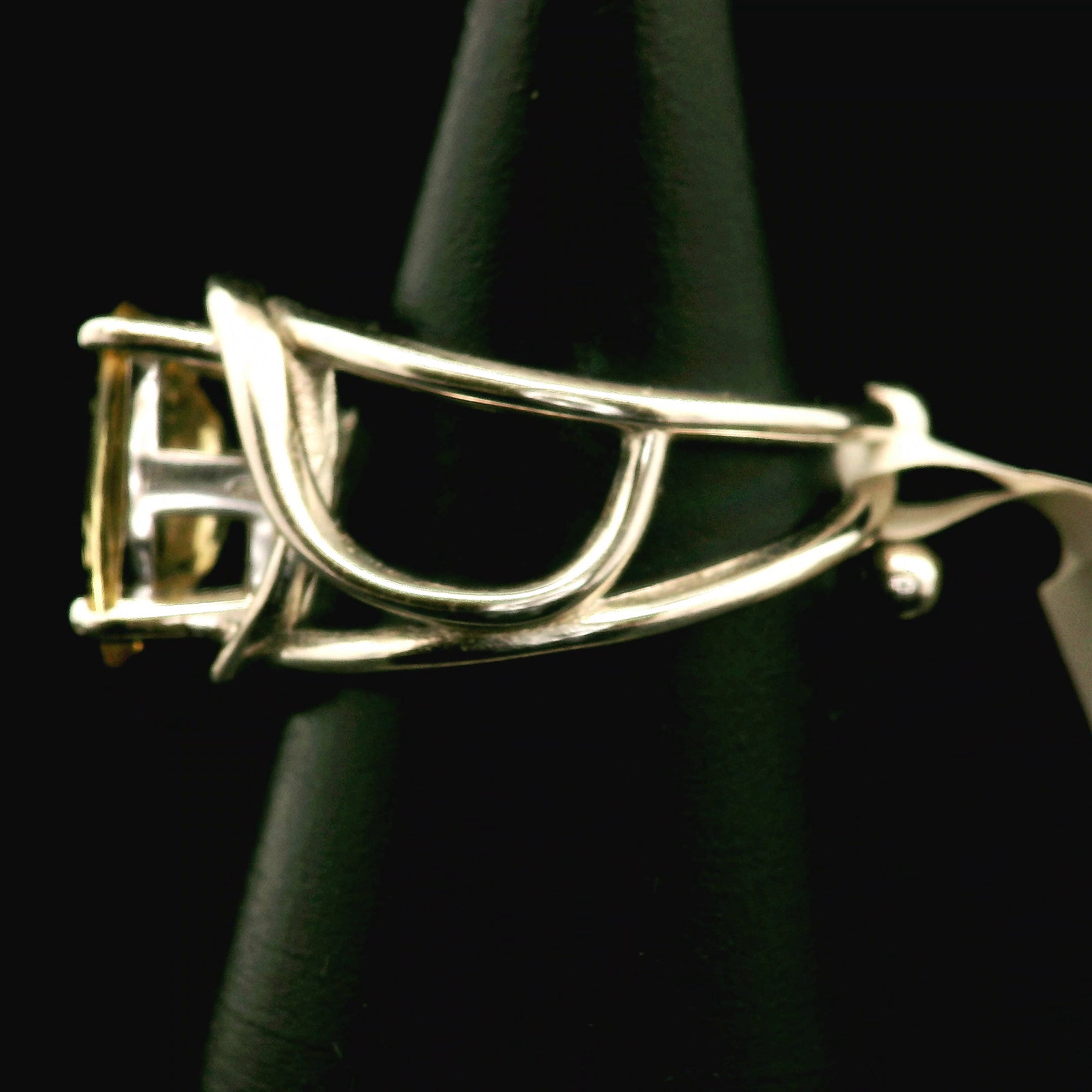 Sinhalite Cuff Ring .925 Silver for Inner Peace, New Ideas & Spiritual Awakening