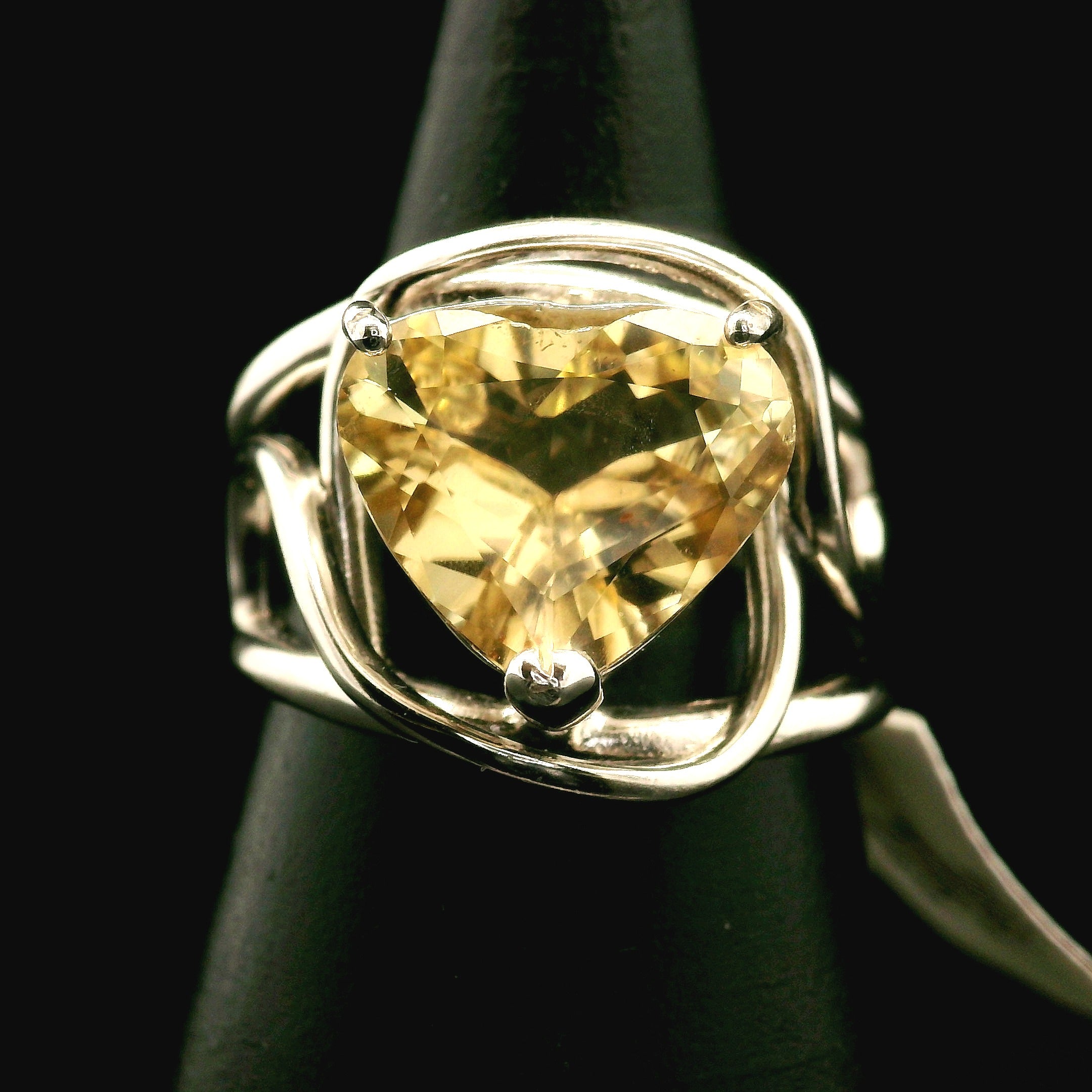 Sinhalite Cuff Ring .925 Silver for Inner Peace, New Ideas & Spiritual Awakening