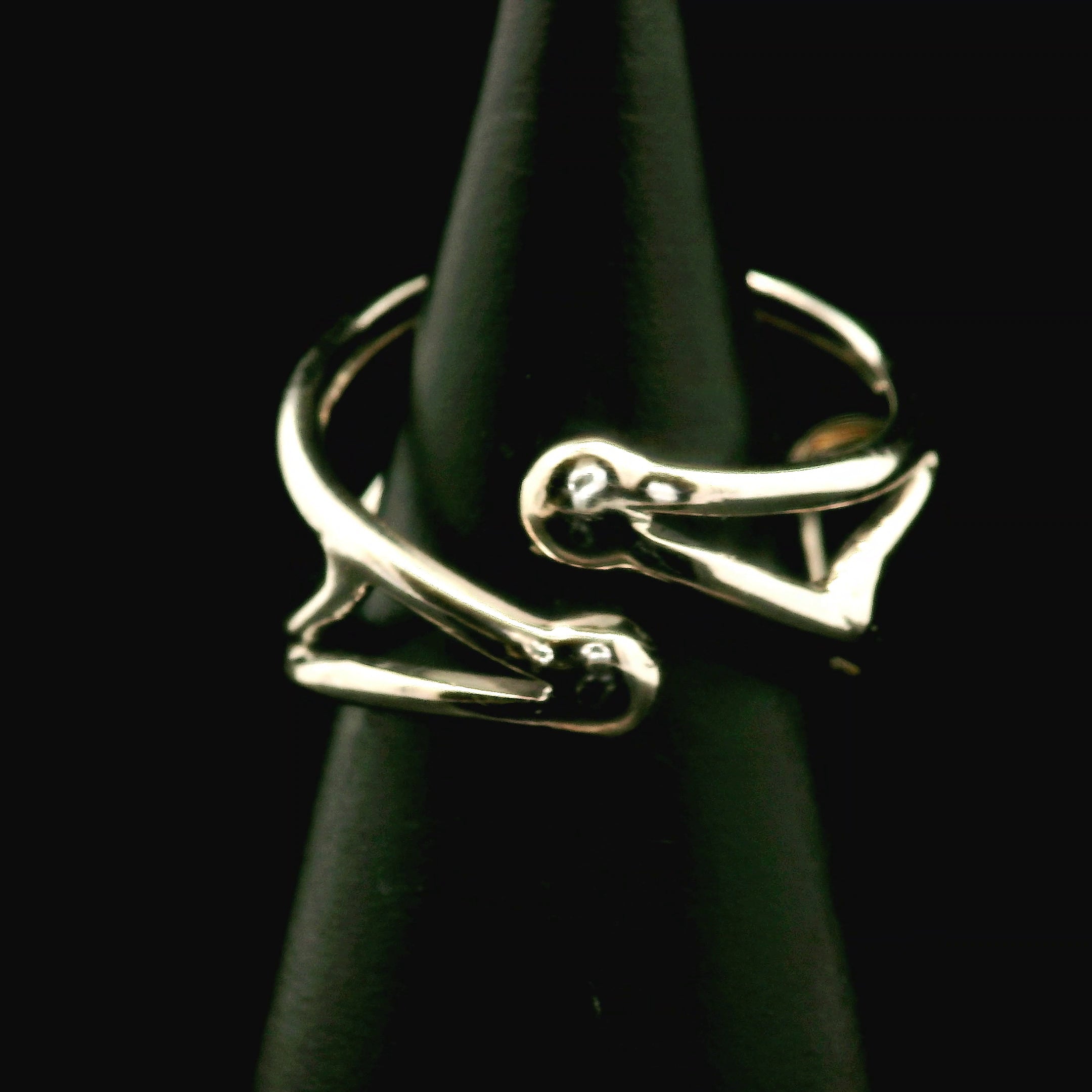 Citrine Buddha Cuff Ring .925 Silver for Abundance, Good Luck and Positivity