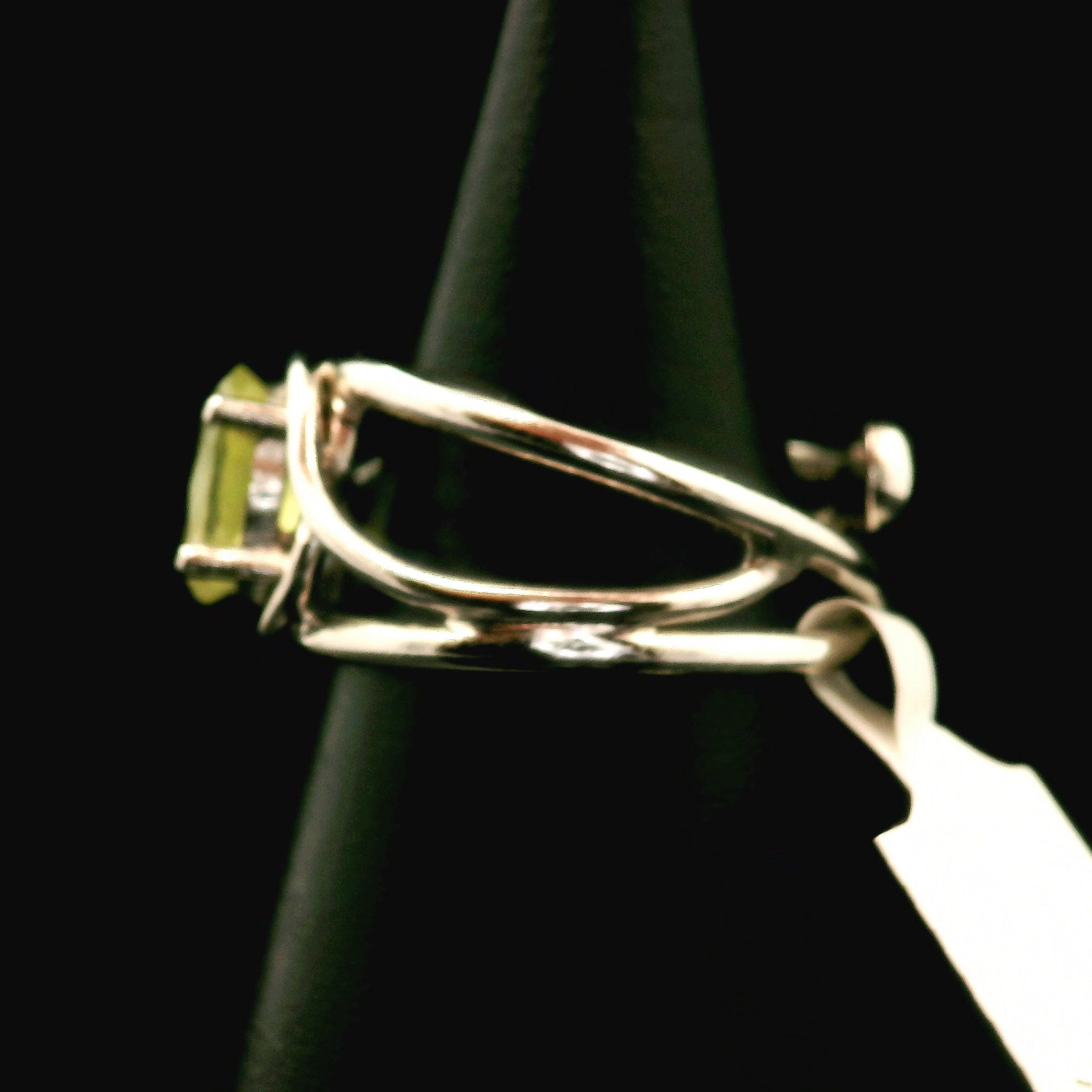 Prehnite Midi Cuff Ring .925 Silver for Heart Healing and Rejuvenation