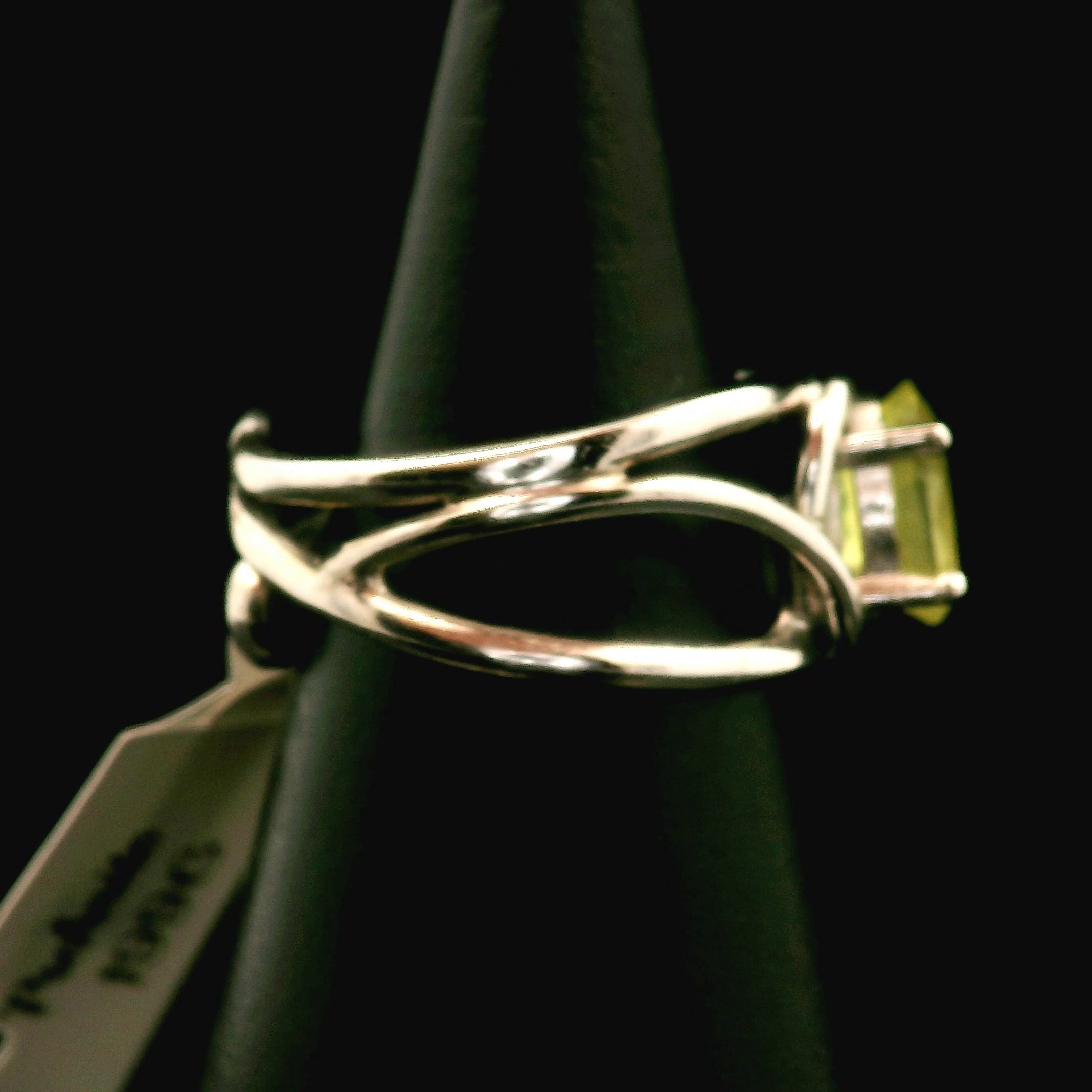 Prehnite Midi Cuff Ring .925 Silver for Heart Healing and Rejuvenation