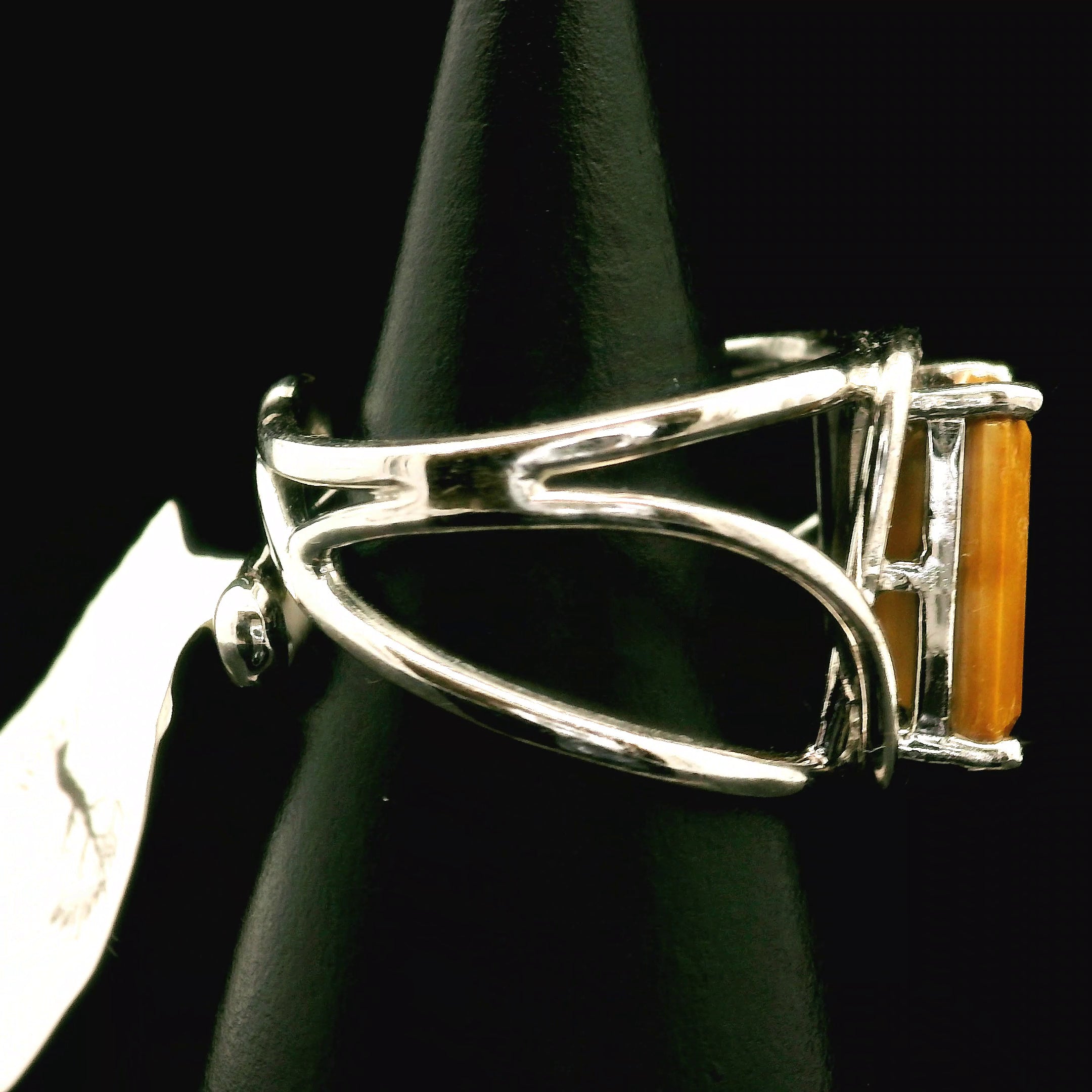 Mookaite Jasper Cuff Ring .925 Silver for Personal Power and Youthful Beauty