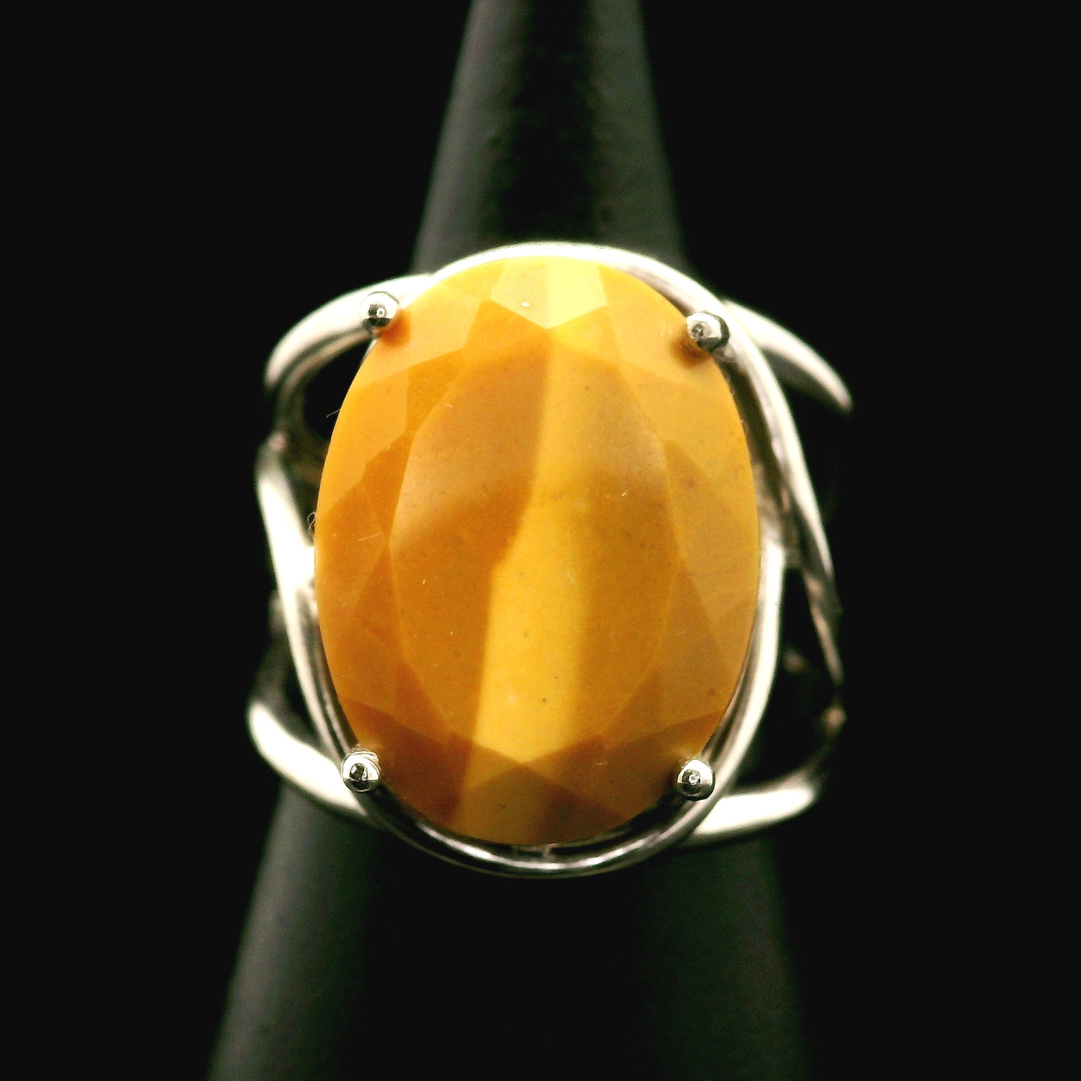 Mookaite Jasper Cuff Ring .925 Silver for Personal Power and Youthful Beauty