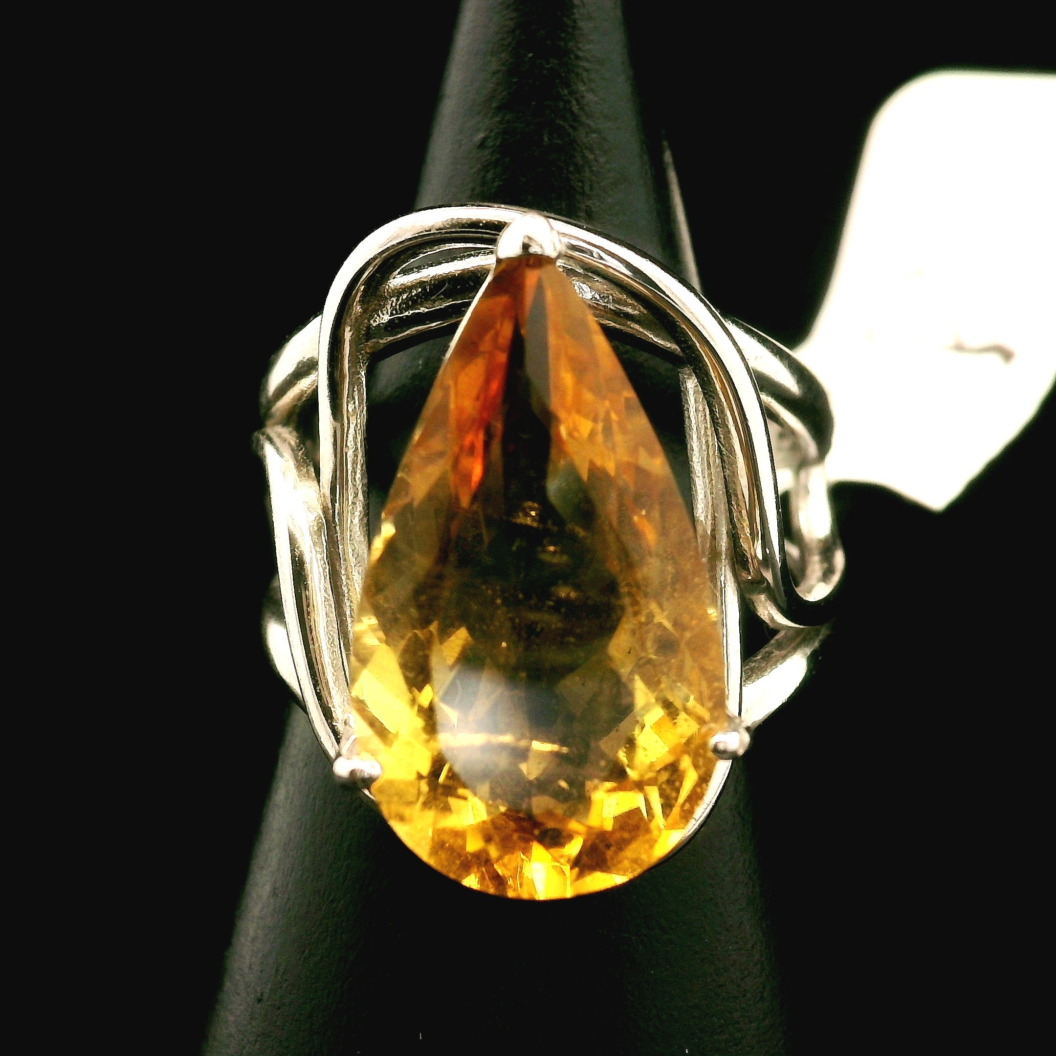 Heliodor Cuff Ring .925 Silver for Confidence, Manifesting and Strength