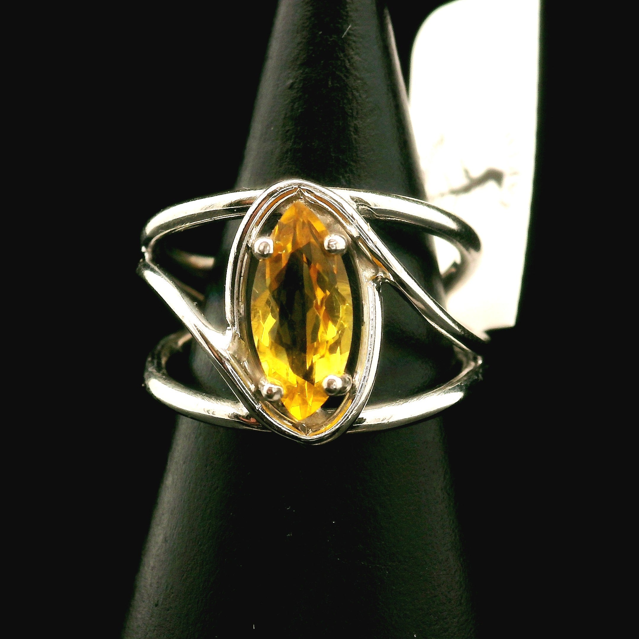 Heliodor Cuff Ring .925 Silver for Confidence, Manifesting and Strength