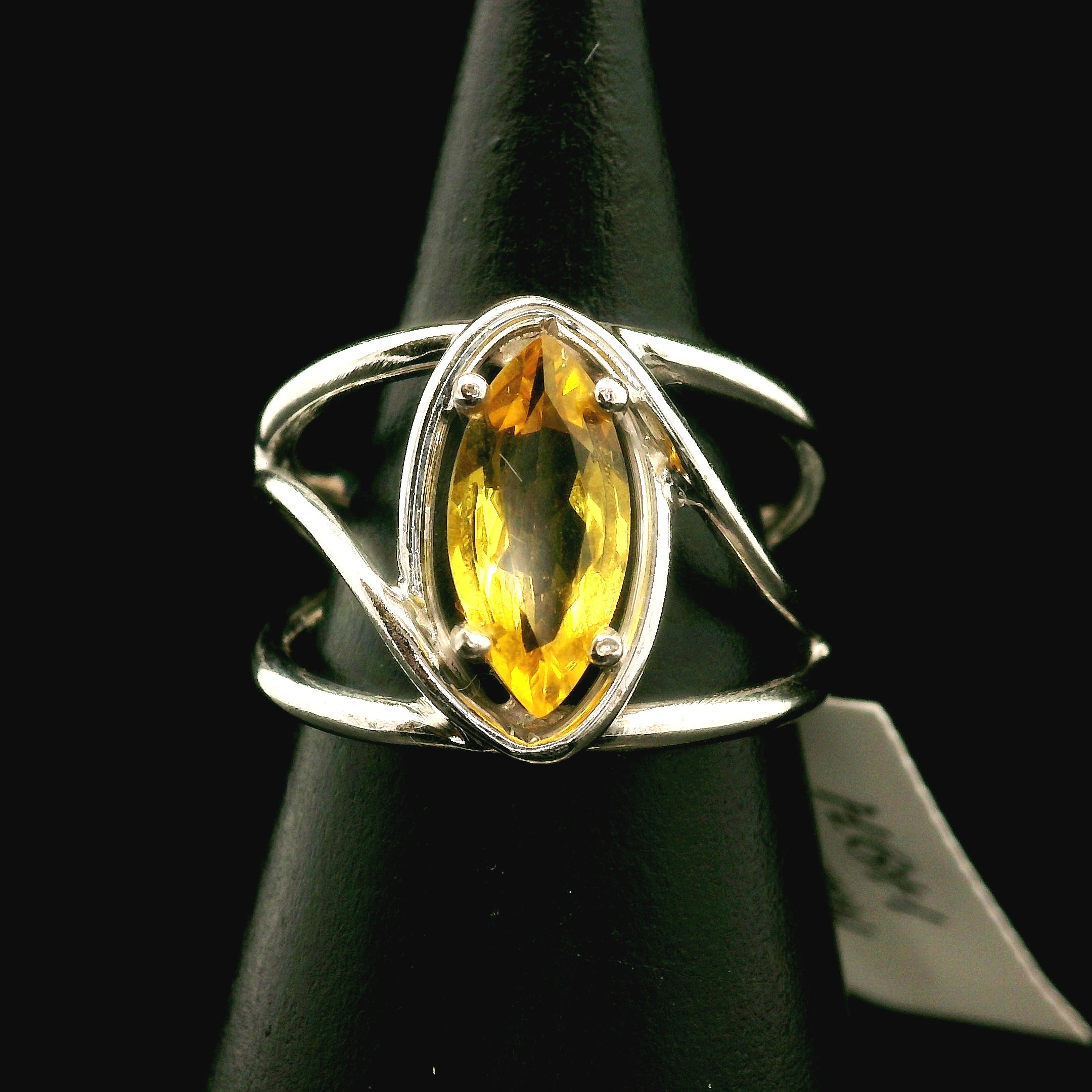 Heliodor Cuff Ring .925 Silver for Confidence, Manifesting and Strength