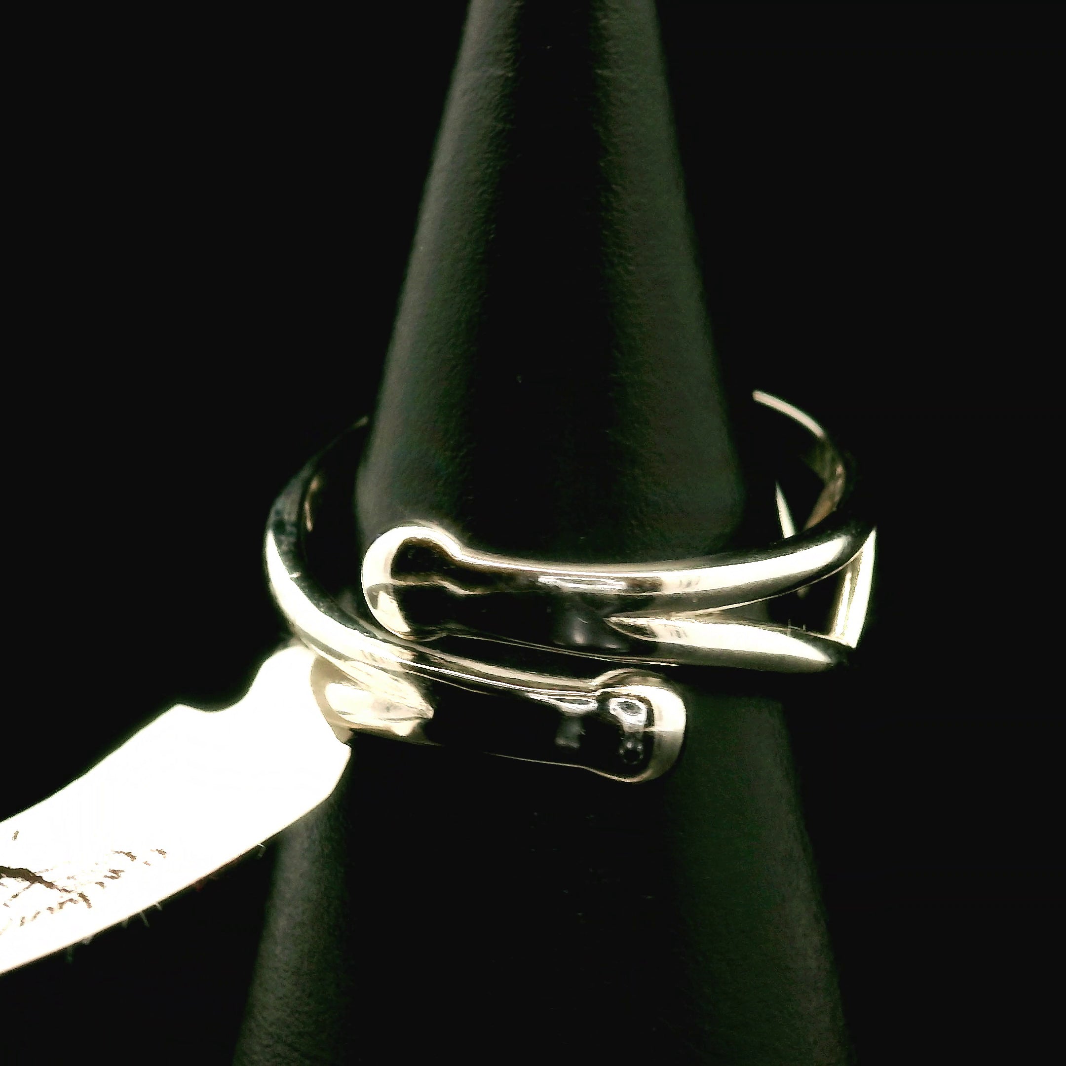 Libyan Desert Glass and Green Tourmaline Heart Cuff Ring .925 Silver for Confidence, Manifestation and Personal Power