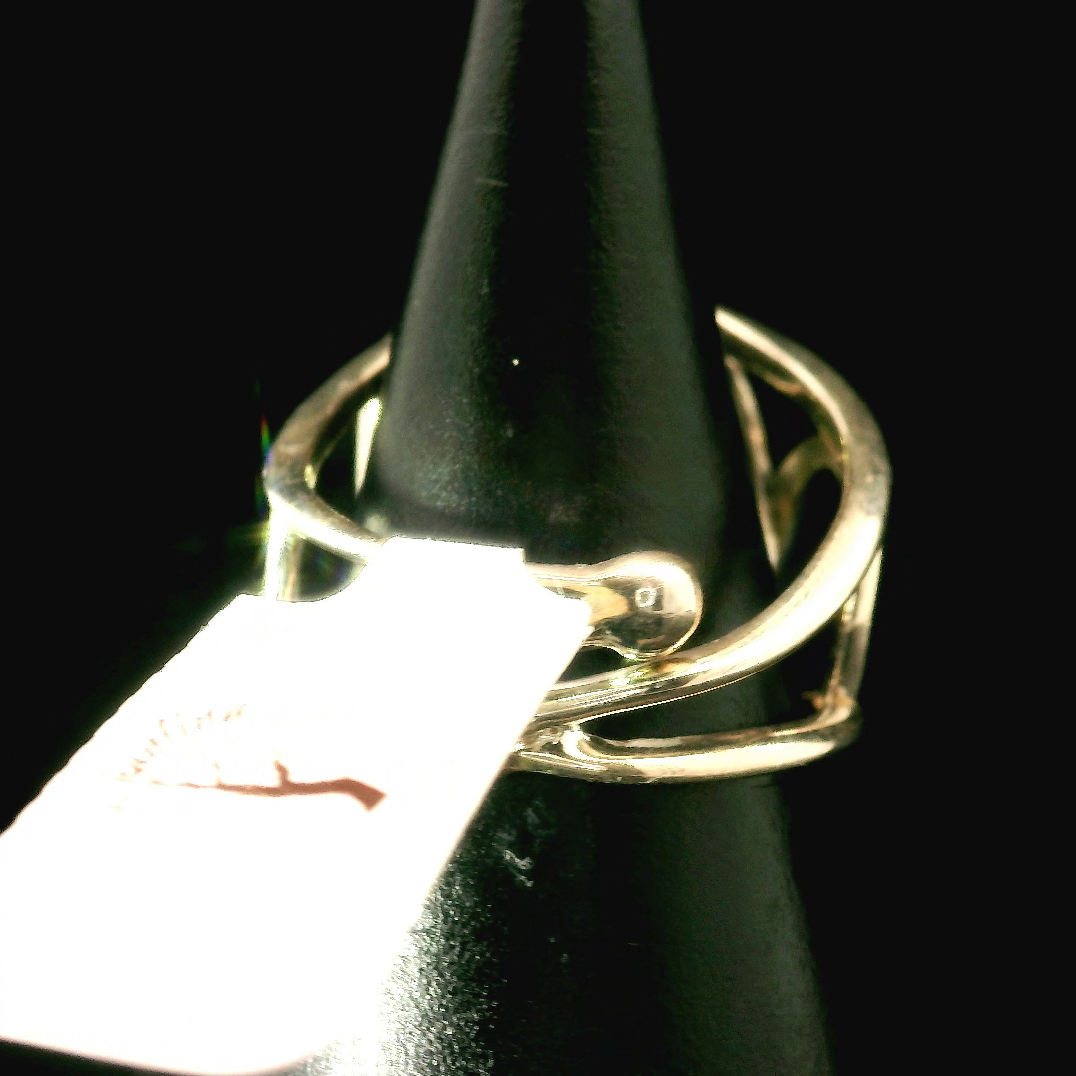 Apache Gold Cuff Ring 925 Silver for Joy, Love and Empowerment