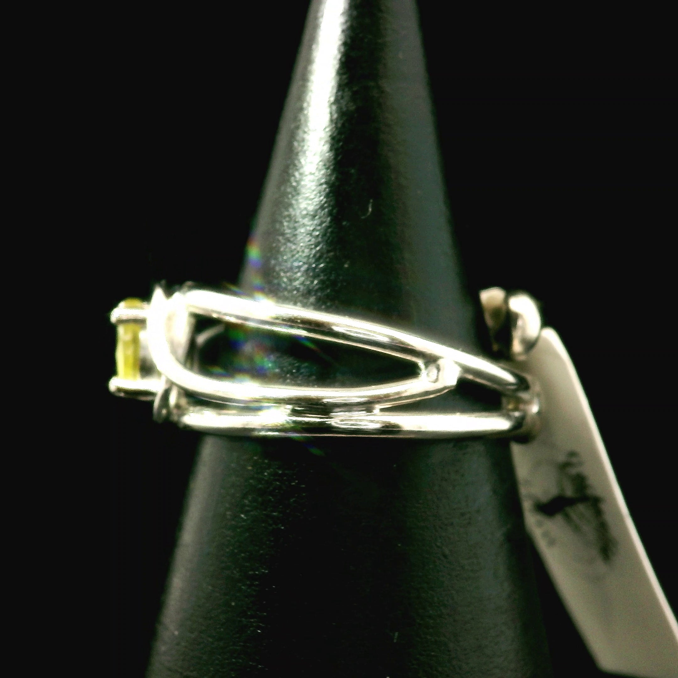 Sphene Midi Cuff Ring .925 Silver for Revitalizing your Life Force Energy and Accelerates Manifestations