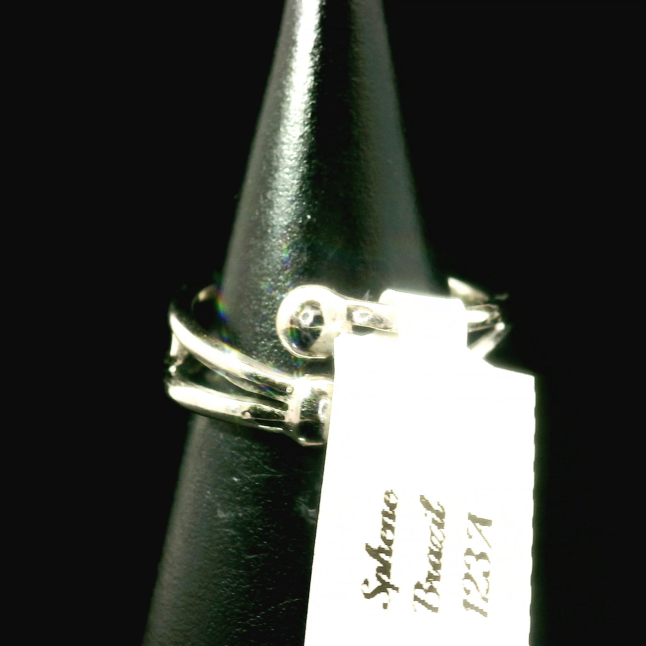 Sphene Midi Cuff Ring .925 Silver for Revitalizing your Life Force Energy and Accelerates Manifestations