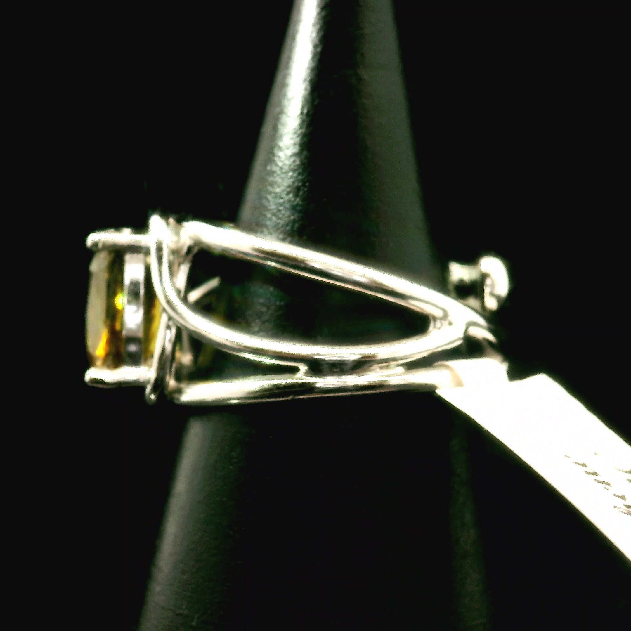 Sphene Cuff Ring .925 Silver for Revitalizing your Life Force Energy and Accelerates Manifestations