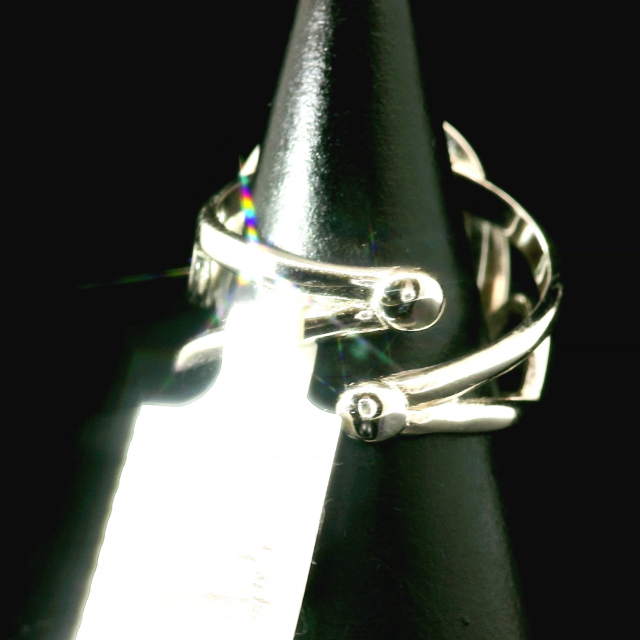 Smoky Quartz with Copper Rutile Cuff Ring .925 Silver for Energetic Cleansing, Accelerated Manifestations and Protection