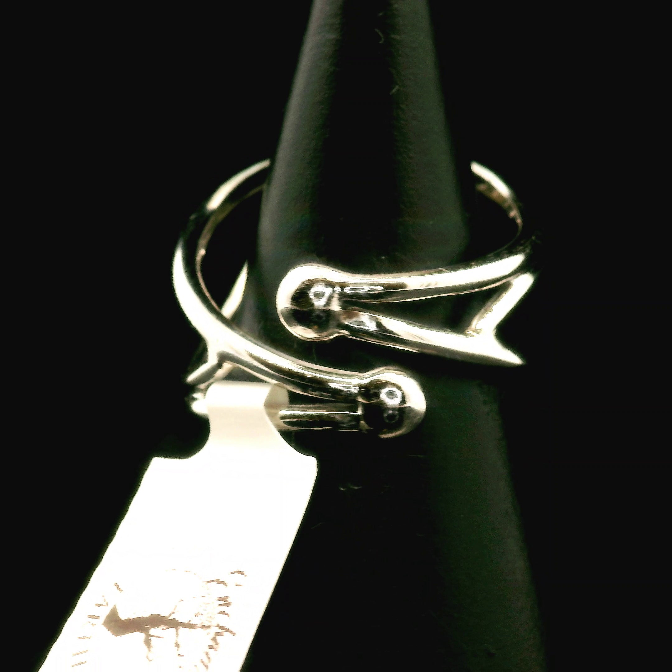 Gold Rutile Bee Cuff Ring .925 Silver for Insight, Meditation & Shamanic Journey