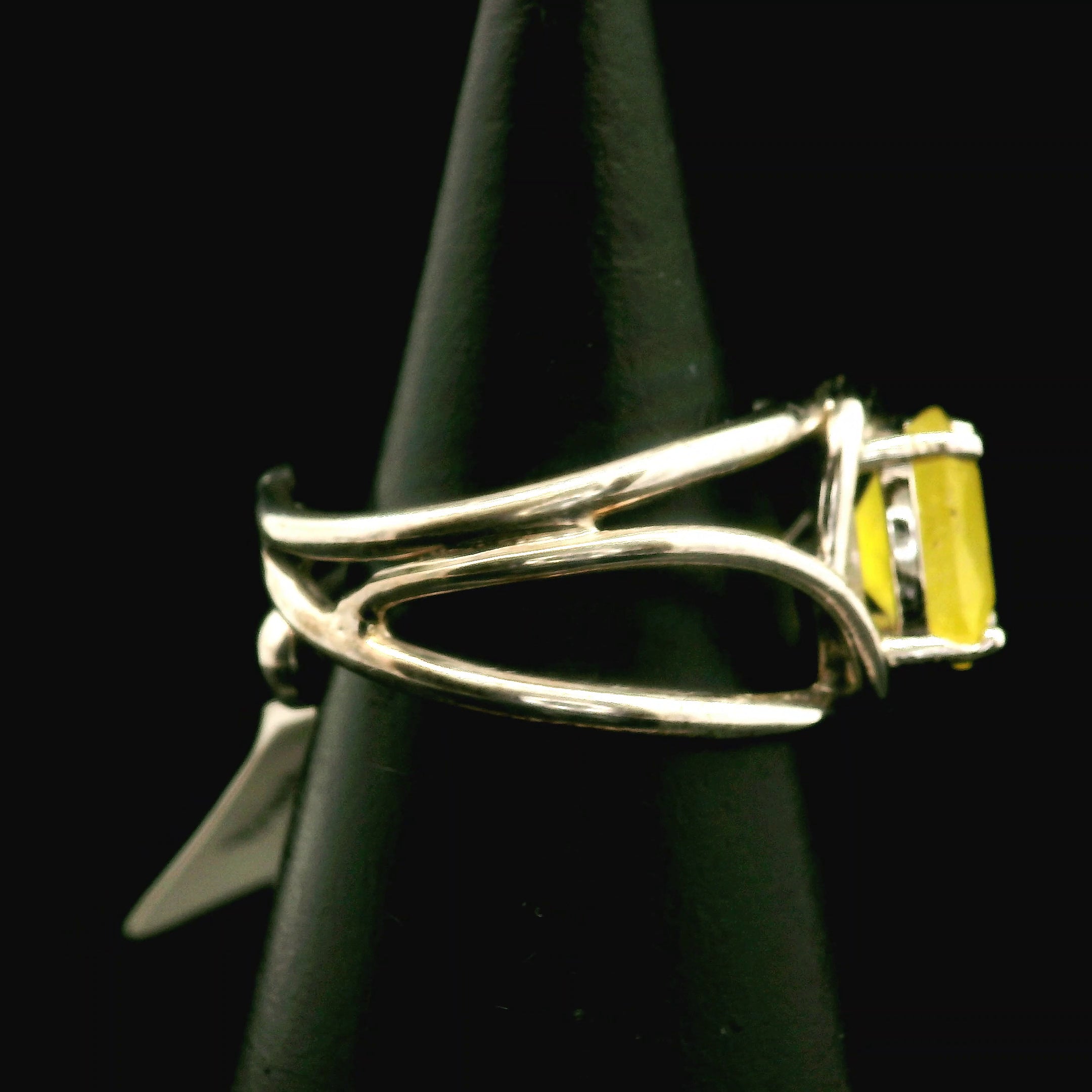 Brucite Cuff Ring .925 Silver for Promoting Personal Power & Connection with Higher Self