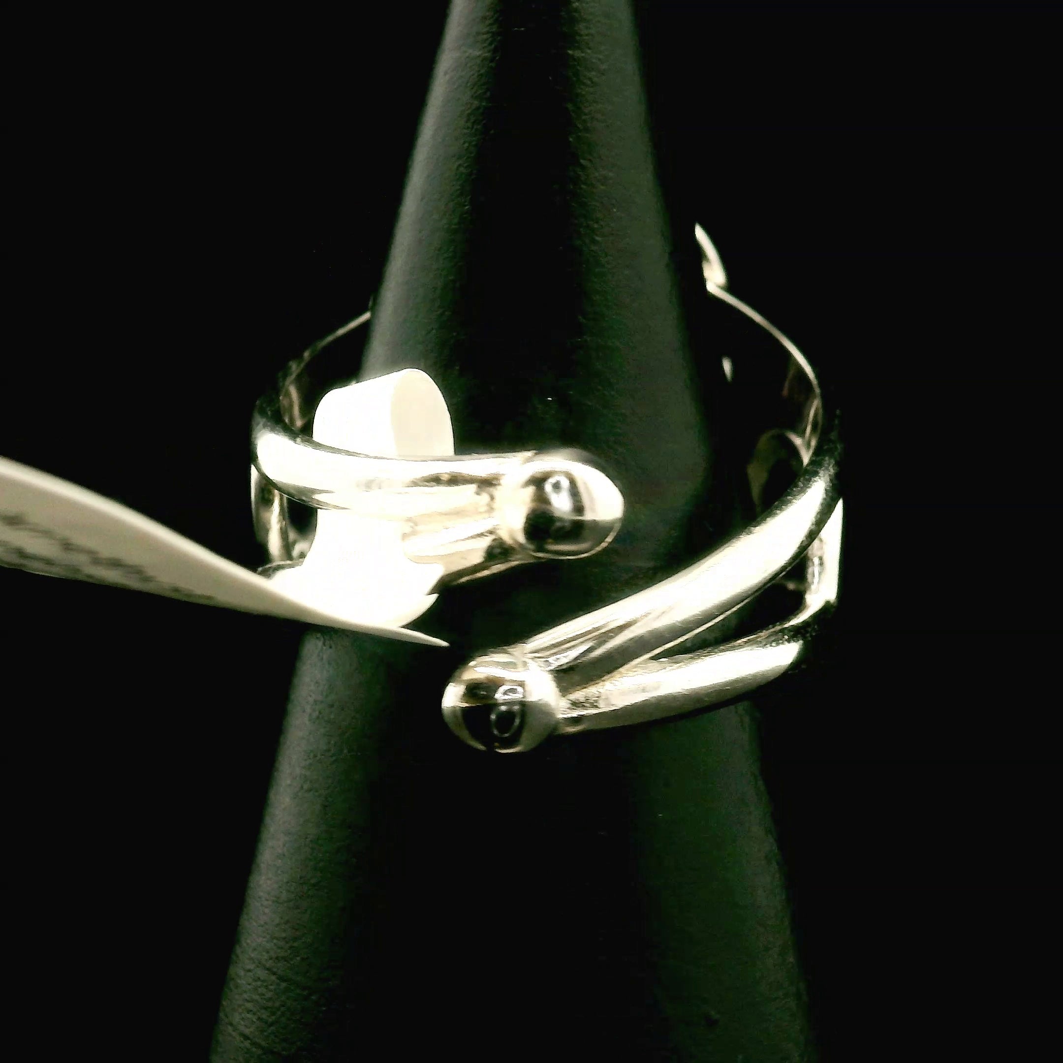 Amethyst Ganesha Cuff Ring .925 Silver for Divine Connection and Clearing Blockages