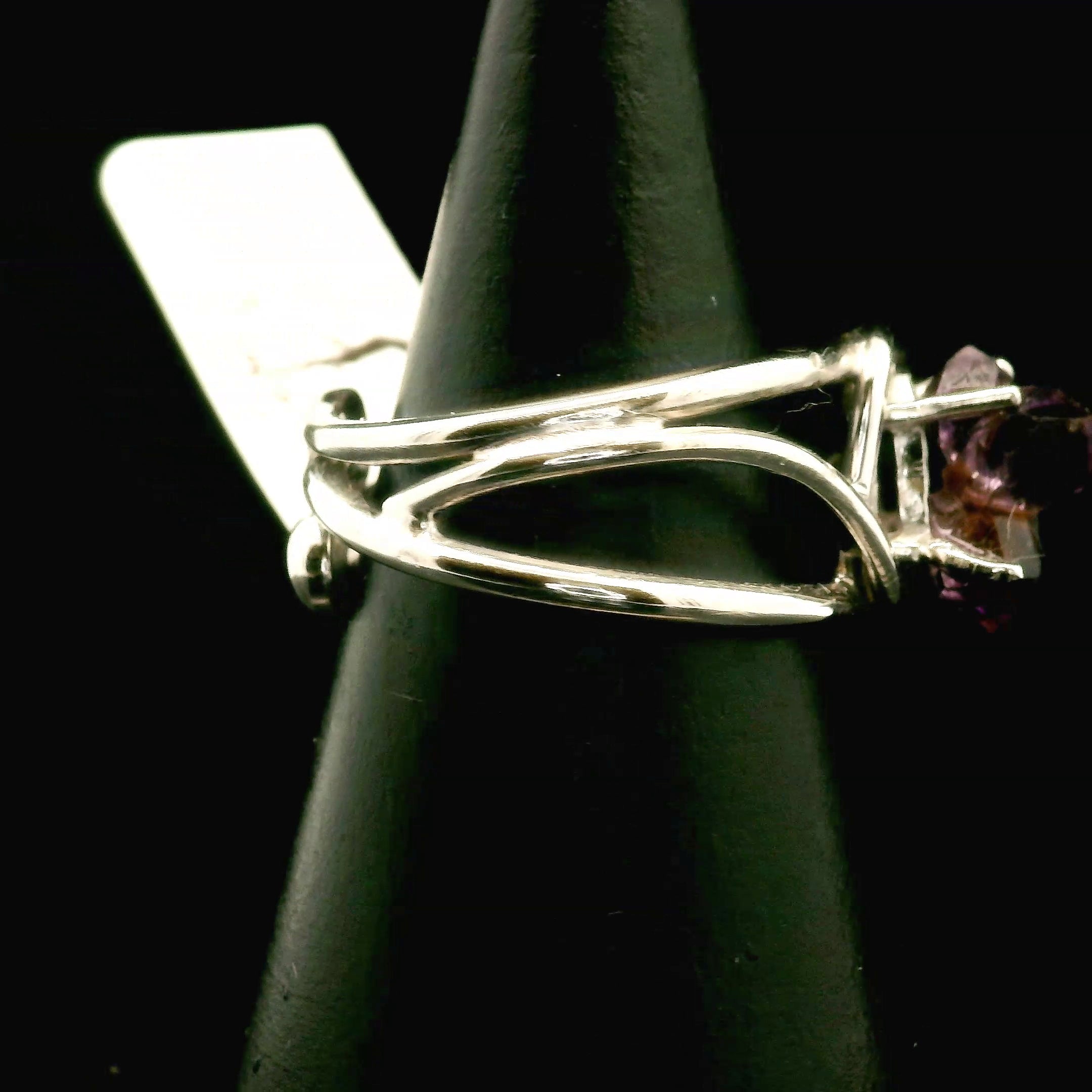 Amethyst Cluster Midi Cuff Ring .925 Silver for Enhancing your Intuitive Gifts