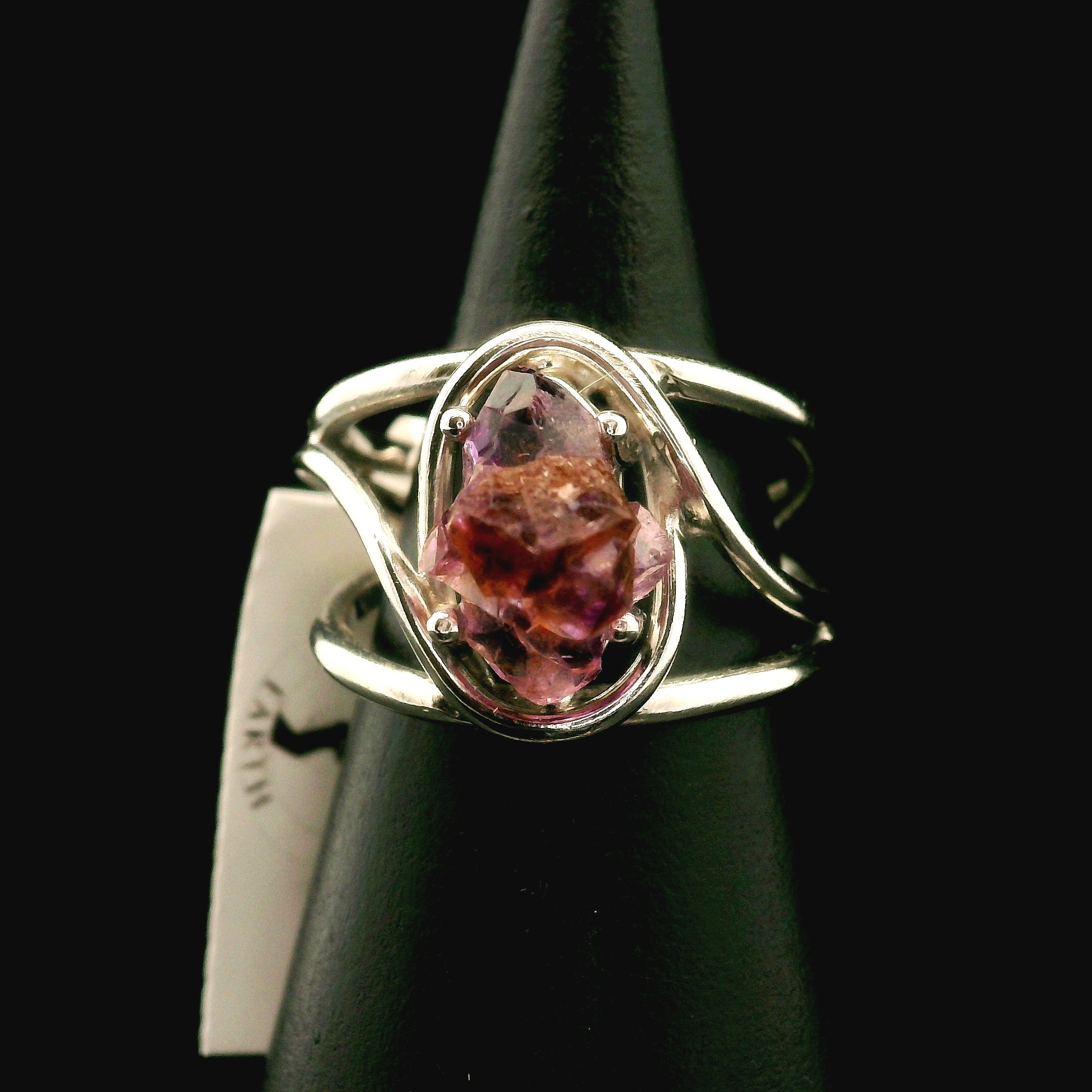 Amethyst Cluster Midi Cuff Ring .925 Silver for Enhancing your Intuitive Gifts