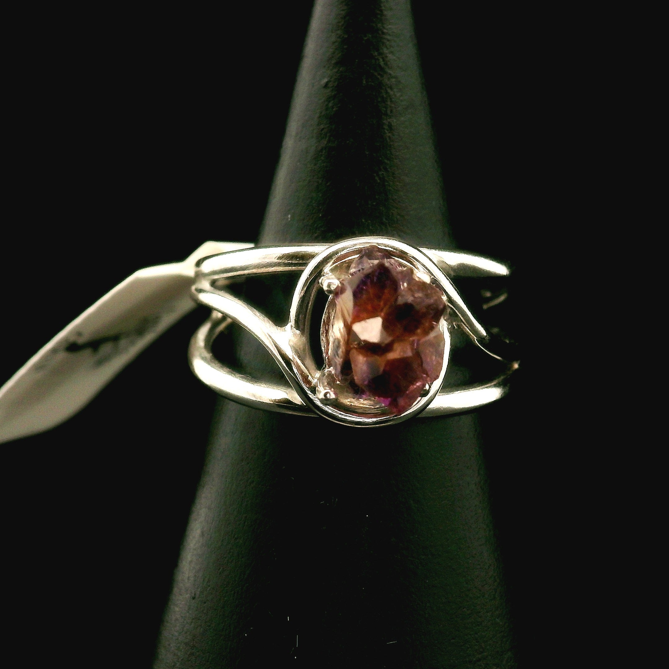 Amethyst Cluster Midi Cuff Ring .925 Silver for Enhancing your Intuitive Gifts