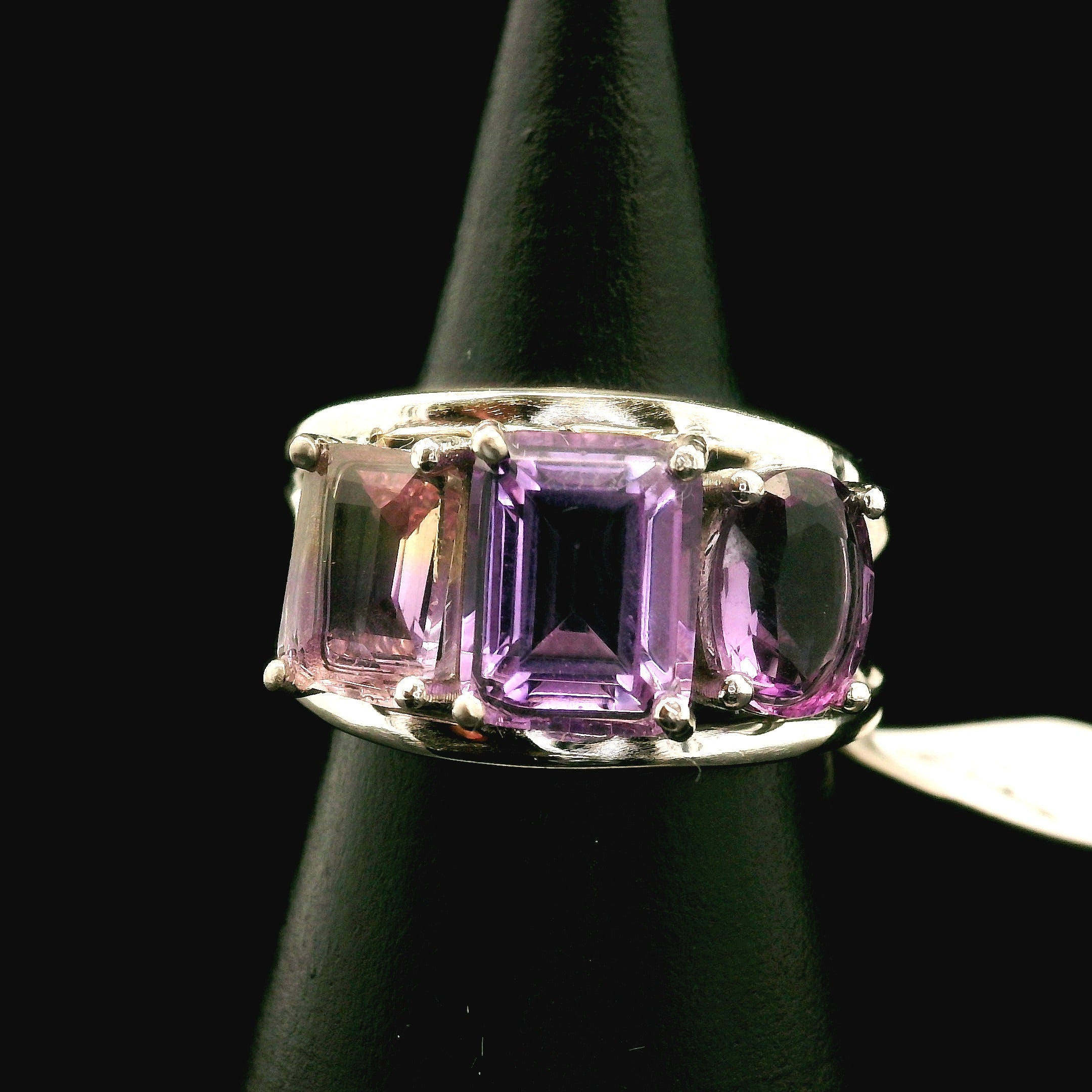 Amethyst Crown Cuff Ring 925 Silver for Elevating your Energy and Protection