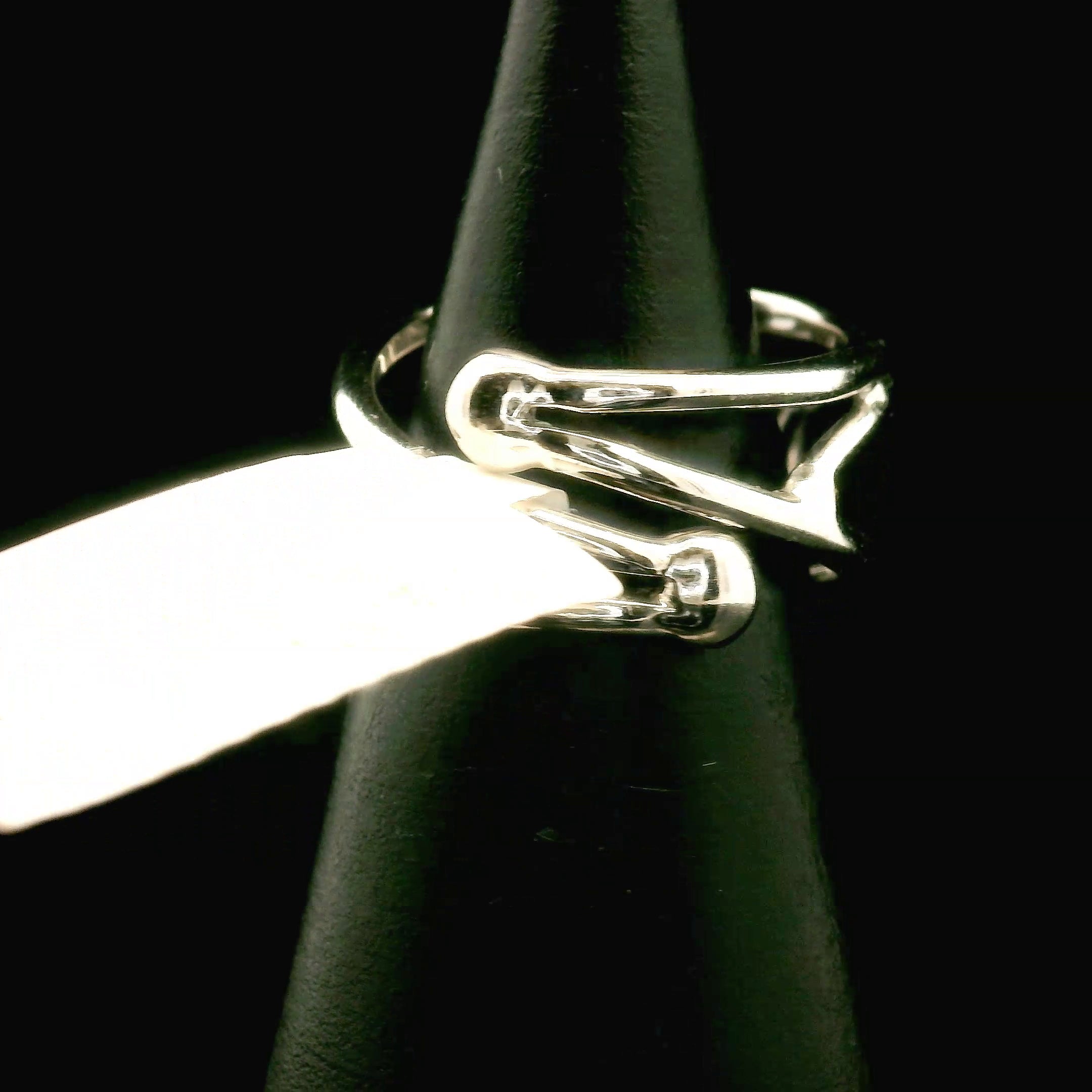 Amethyst Trillion Cuff Ring .925 Silver for Enhancing your Intuitive Gifts