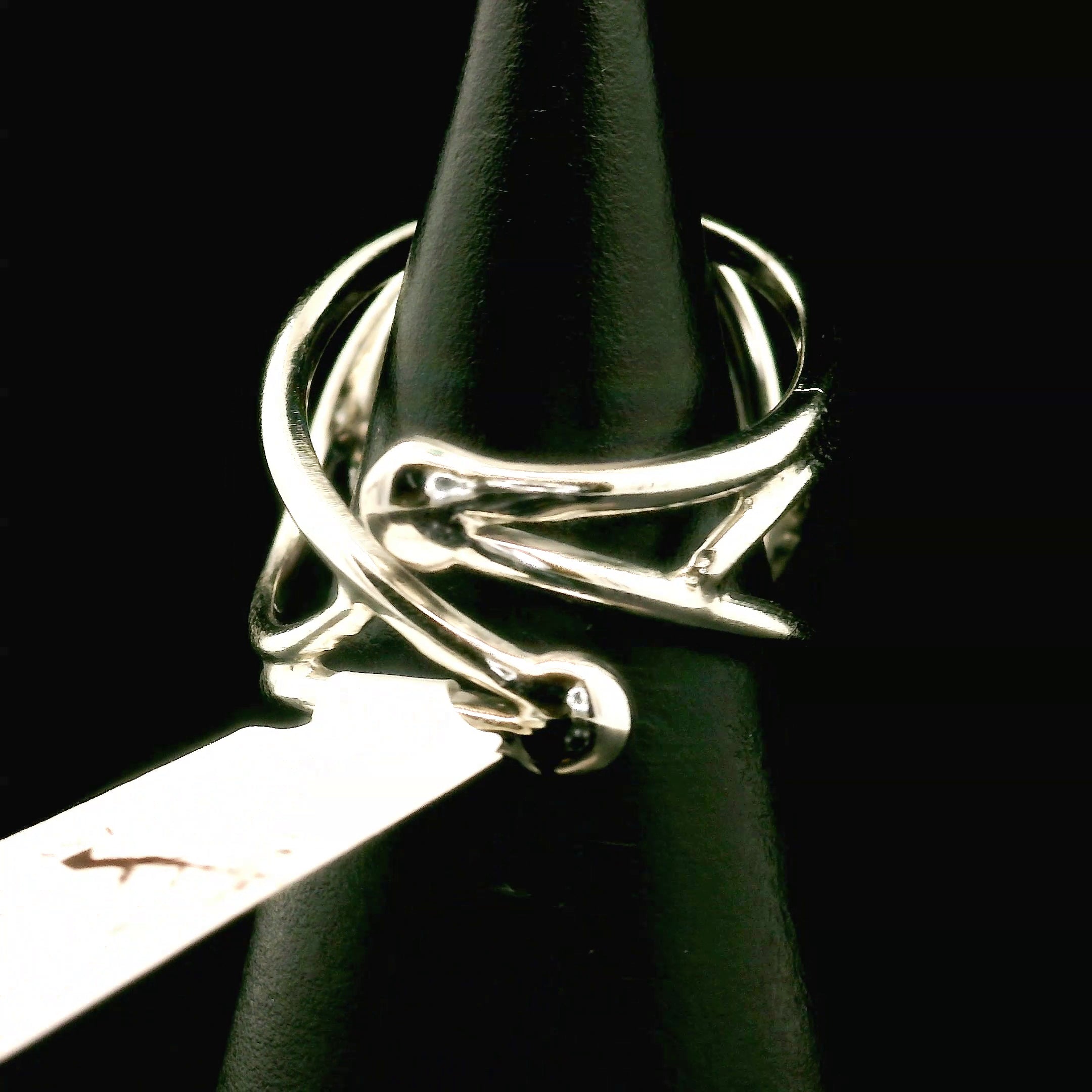 Gem Lepidolite Cuff Ring .925 Silver for Balancing the Emotional Body & Calming the Mind