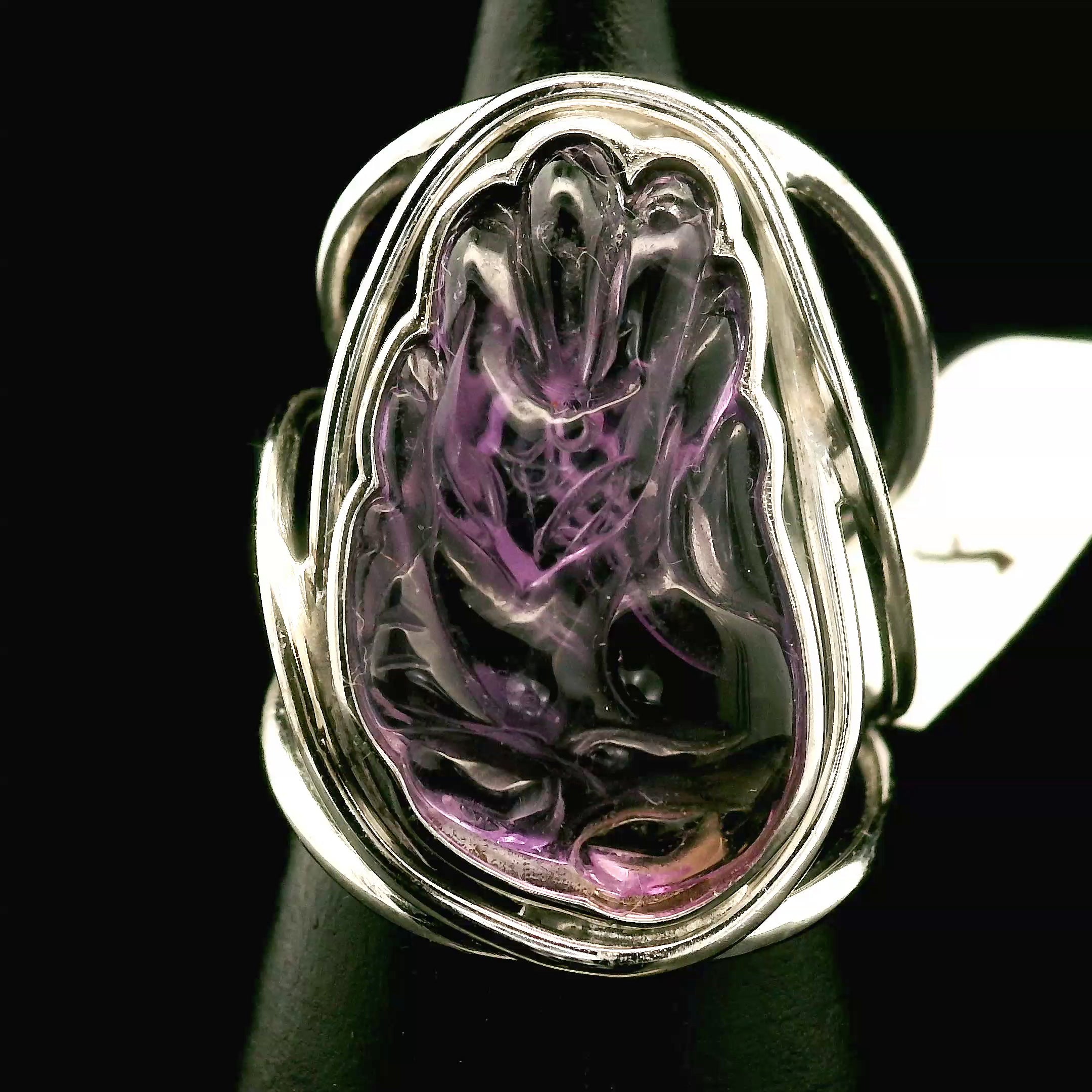 Ametrine Ninetails Cuff Ring .925 Silver for Empowerment & Harmony