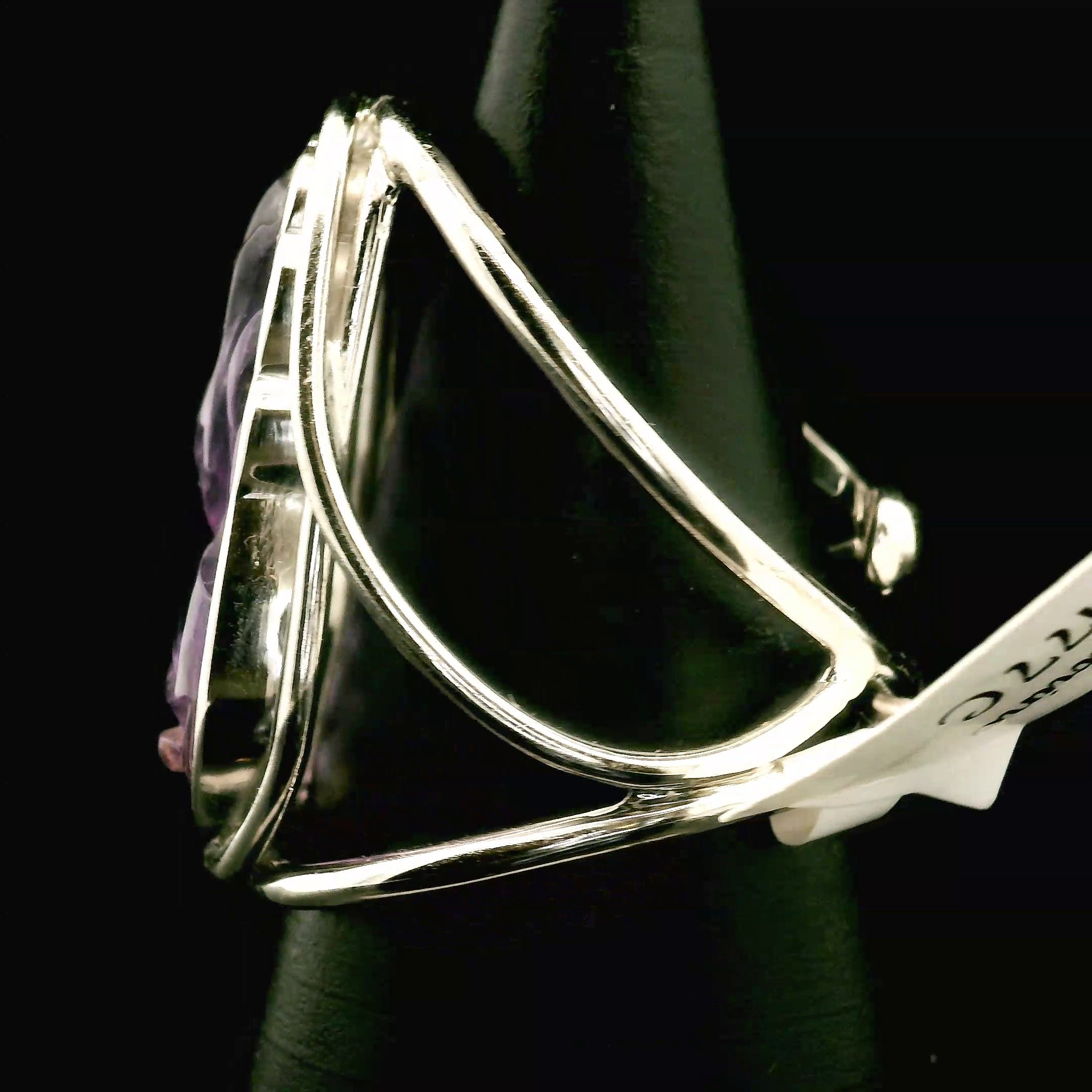 Ametrine Ninetails Cuff Ring .925 Silver for Empowerment & Harmony