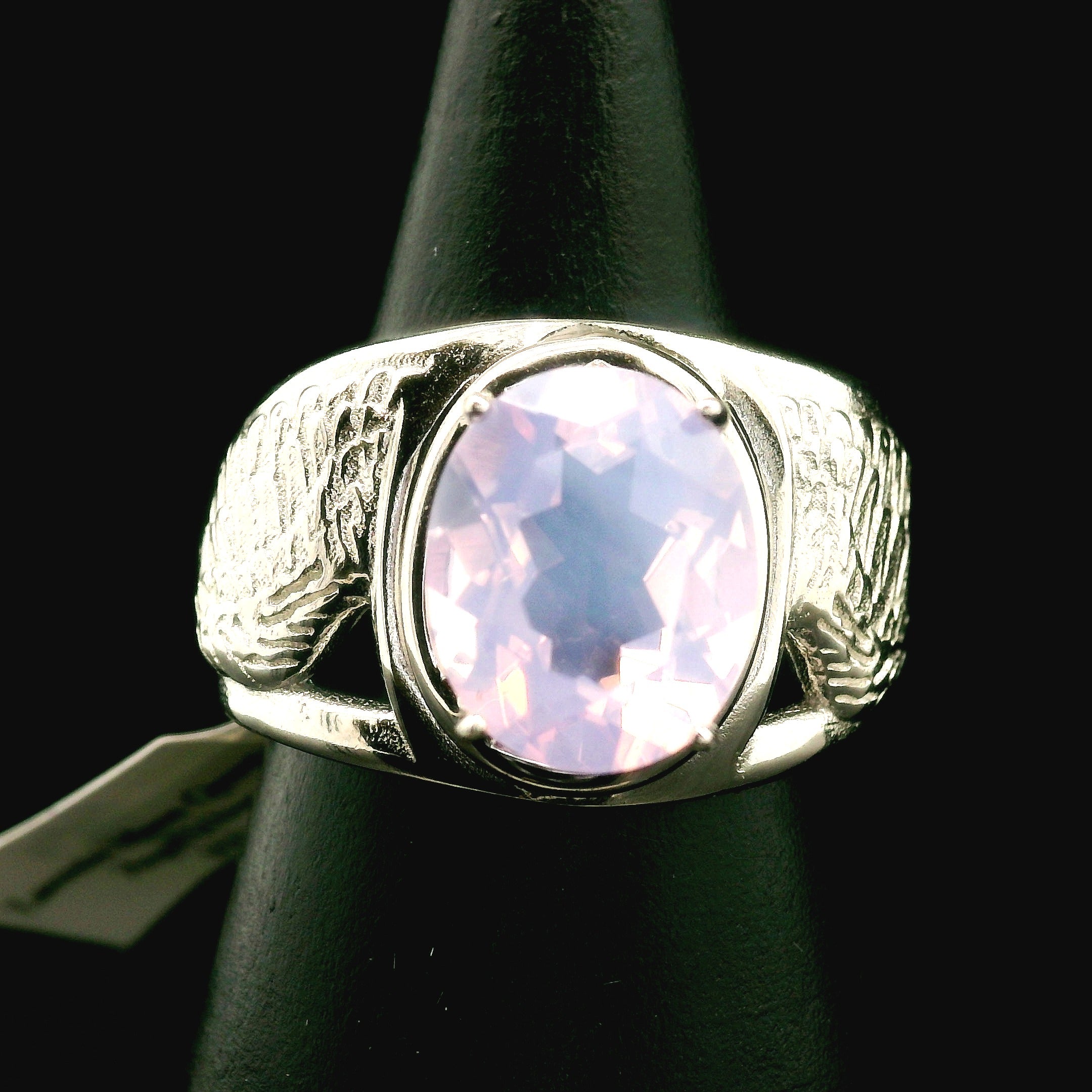 Angel Wings Cuff Ring 925 Silver for Angelic Connection, Guidance and Protection