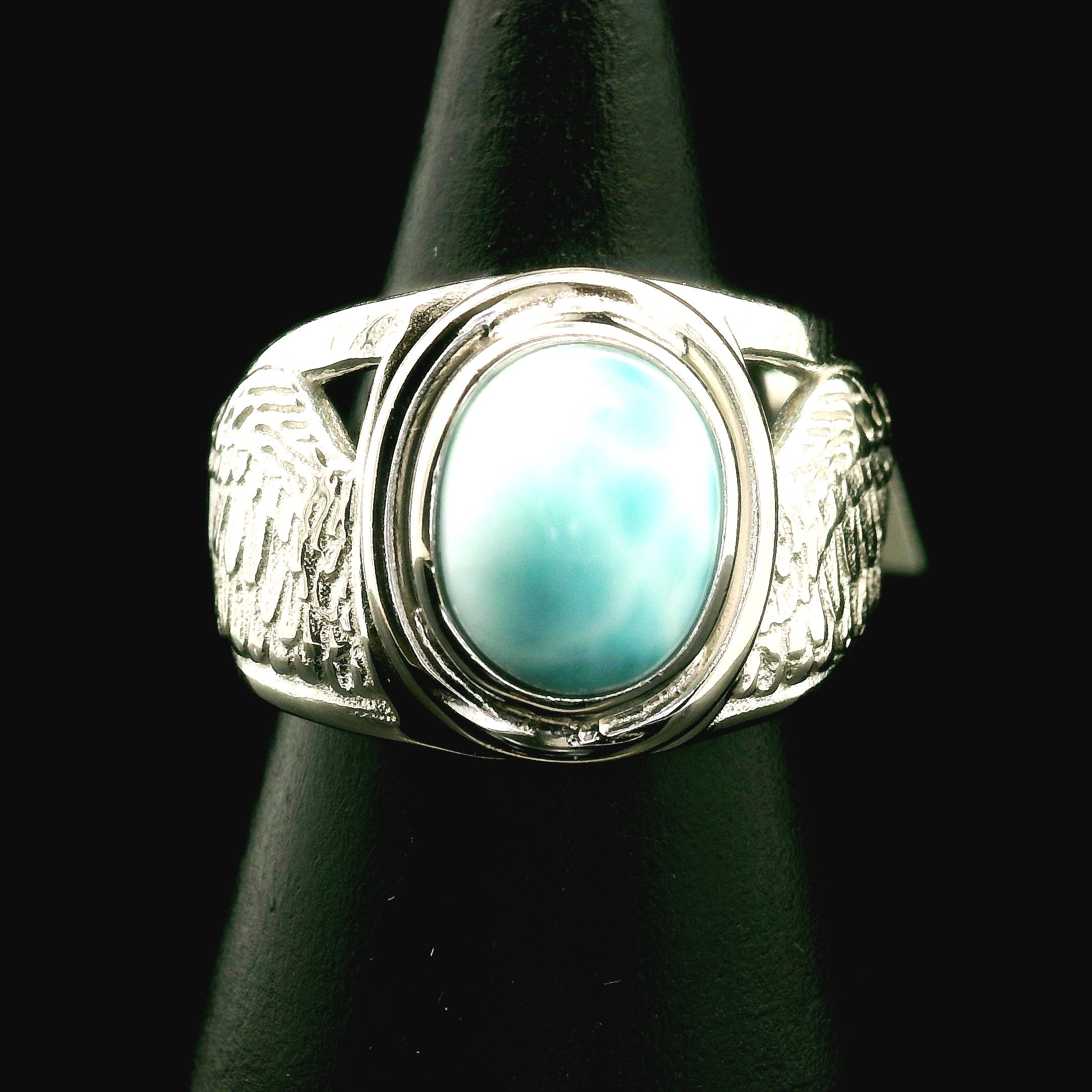 Angel Wings Cuff Ring 925 Silver for Angelic Connection, Guidance and Protection