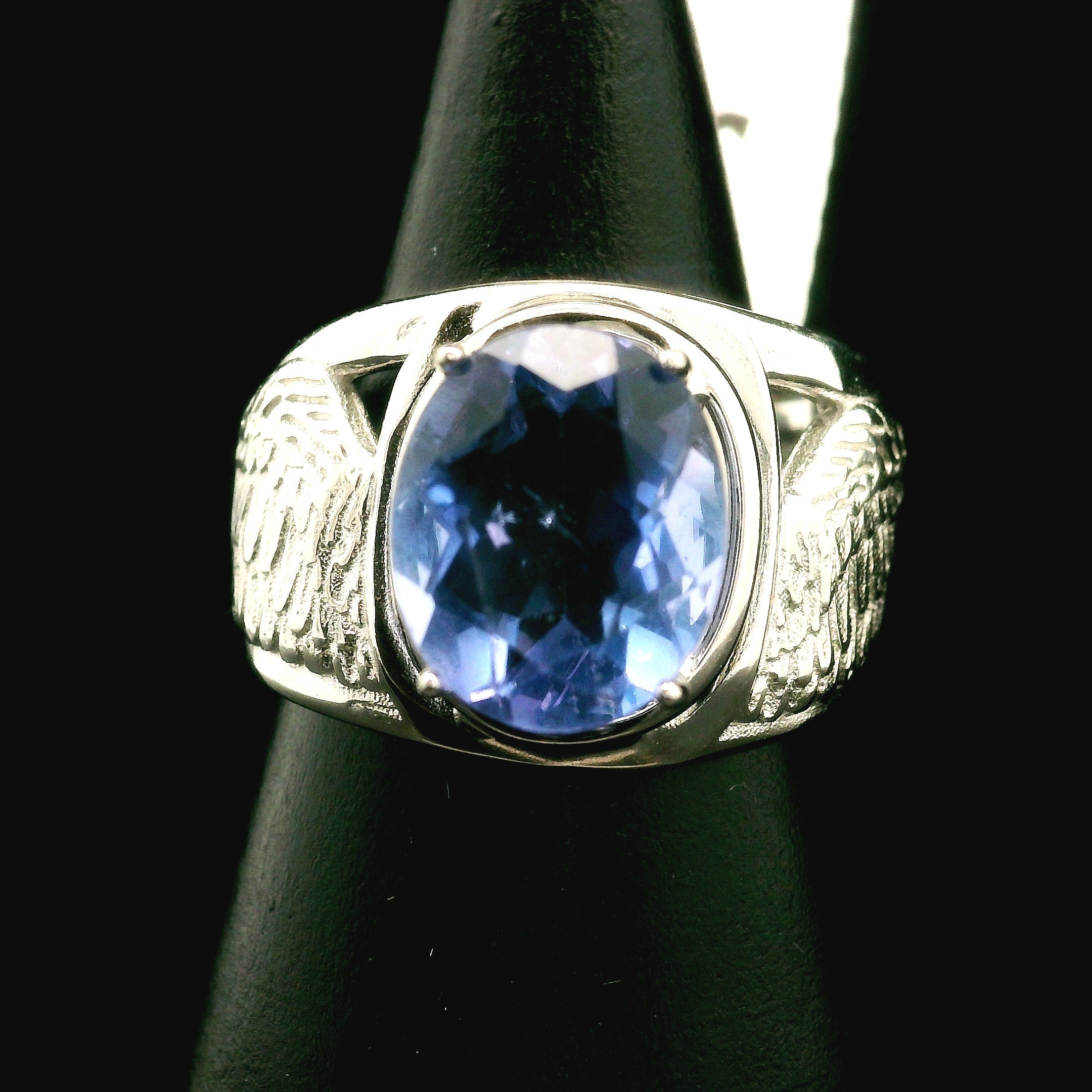 Angel Wings Cuff Ring 925 Silver for Angelic Connection, Guidance and Protection