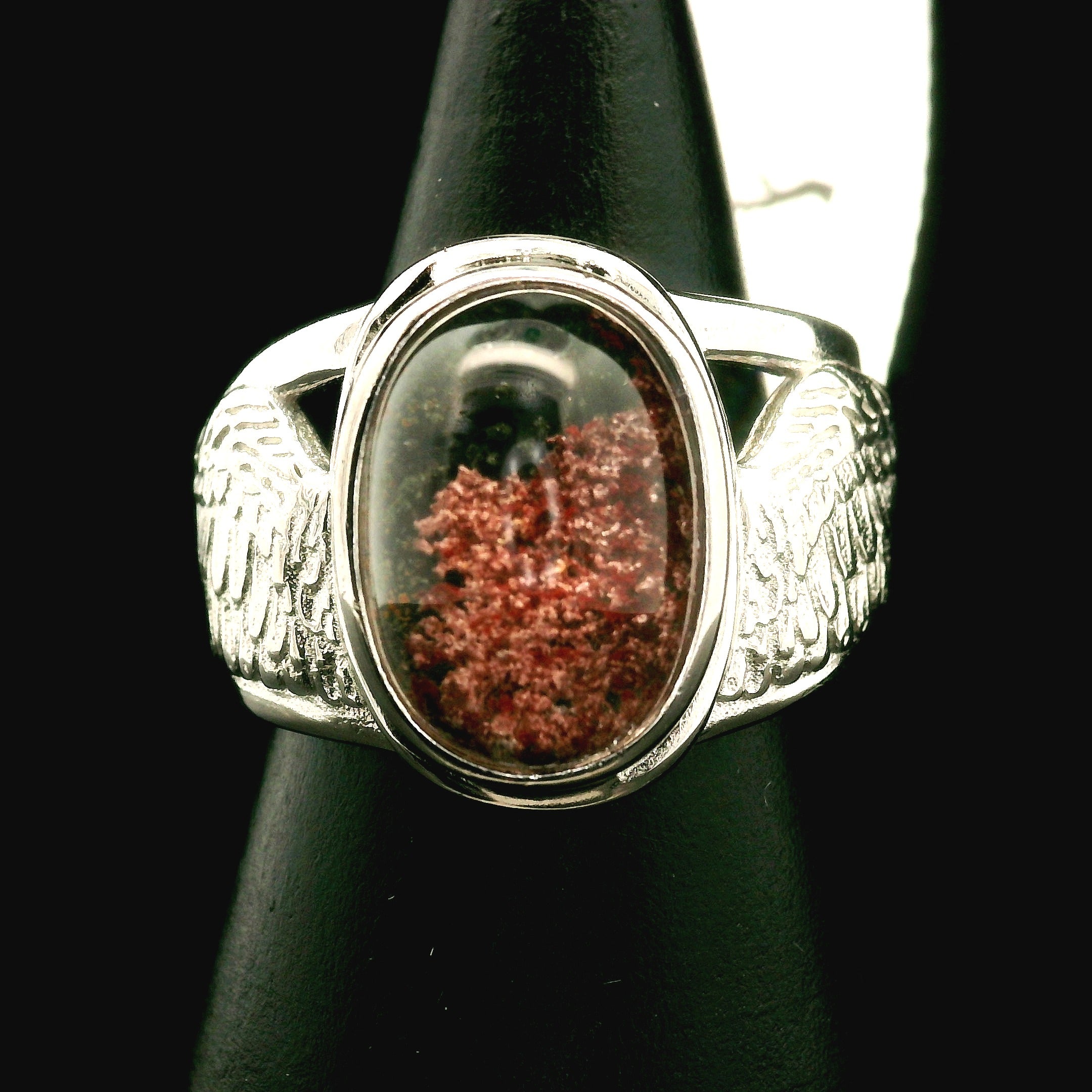 Angel Wings Cuff Ring 925 Silver for Angelic Connection, Guidance and Protection