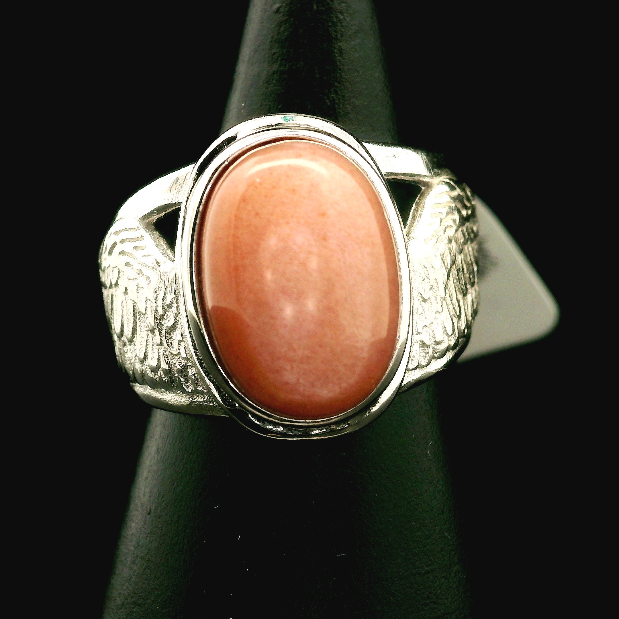 Angel Wings Cuff Ring 925 Silver for Angelic Connection, Guidance and Protection