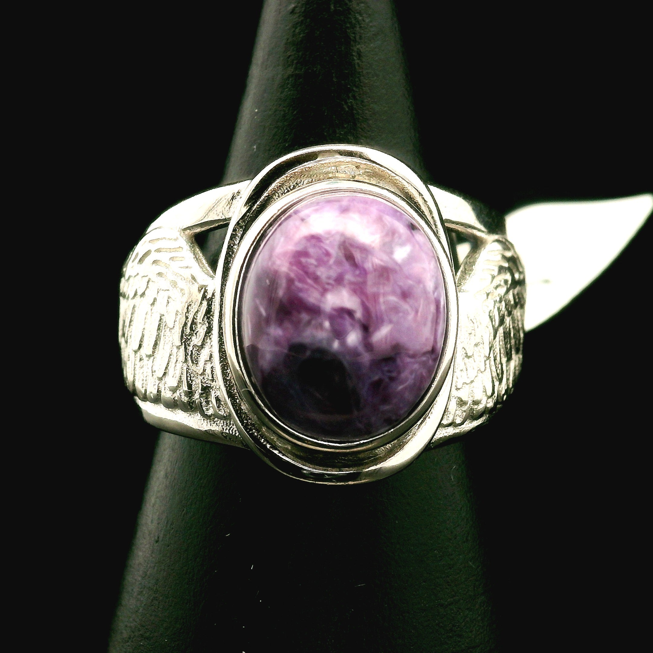 Angel Wings Cuff Ring 925 Silver for Angelic Connection, Guidance and Protection