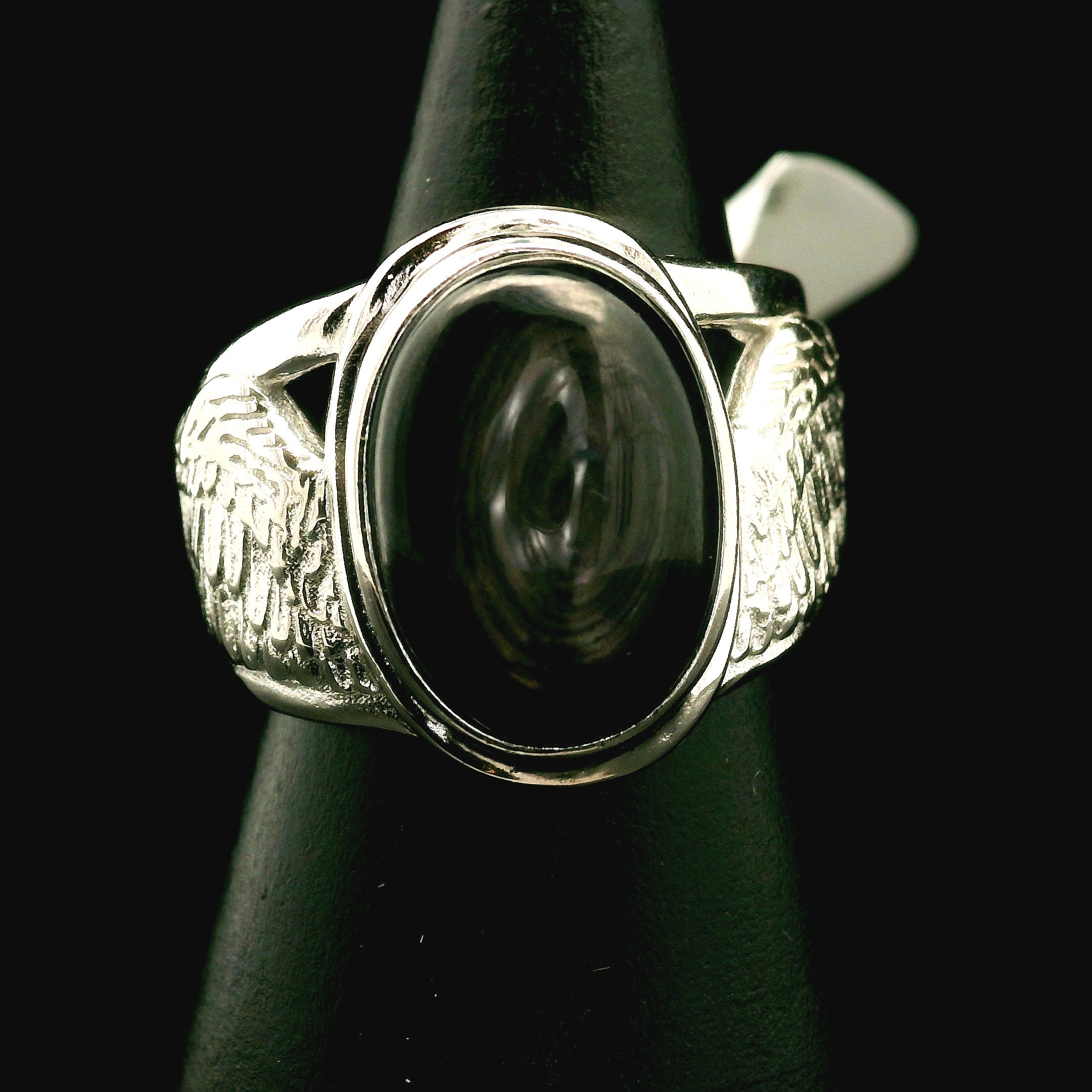Angel Wings Cuff Ring 925 Silver for Angelic Connection, Guidance and Protection