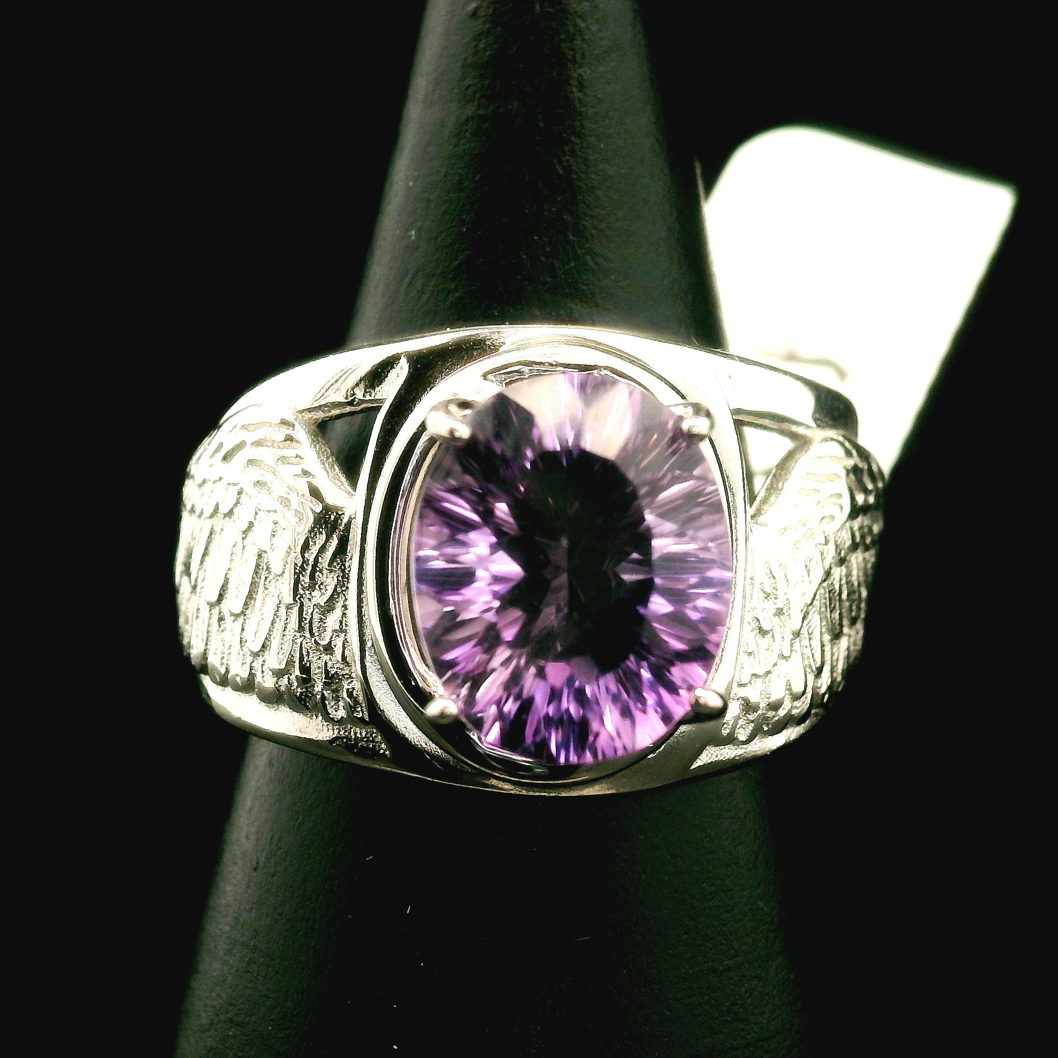 Angel Wings Cuff Ring 925 Silver for Angelic Connection, Guidance and Protection