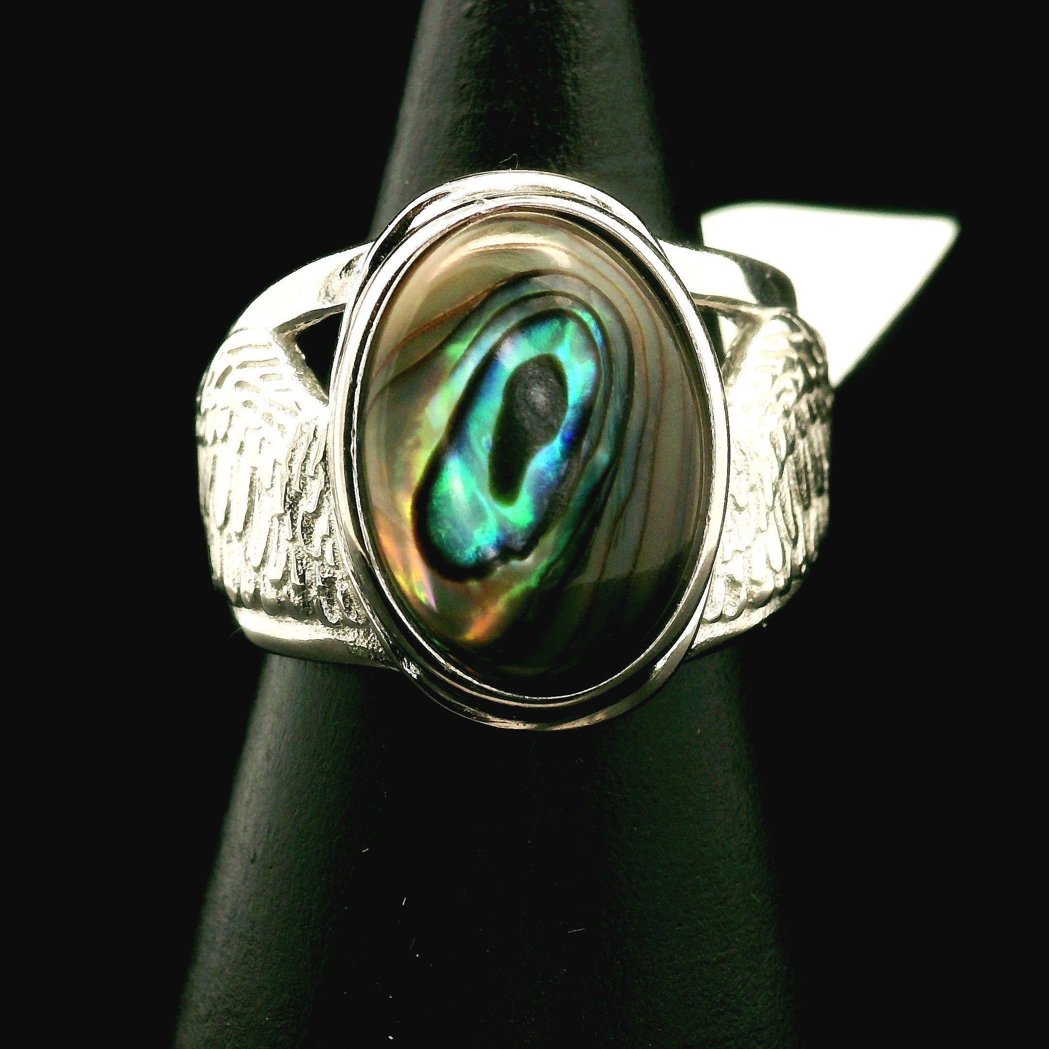 Angel Wings Cuff Ring 925 Silver for Angelic Connection, Guidance and Protection