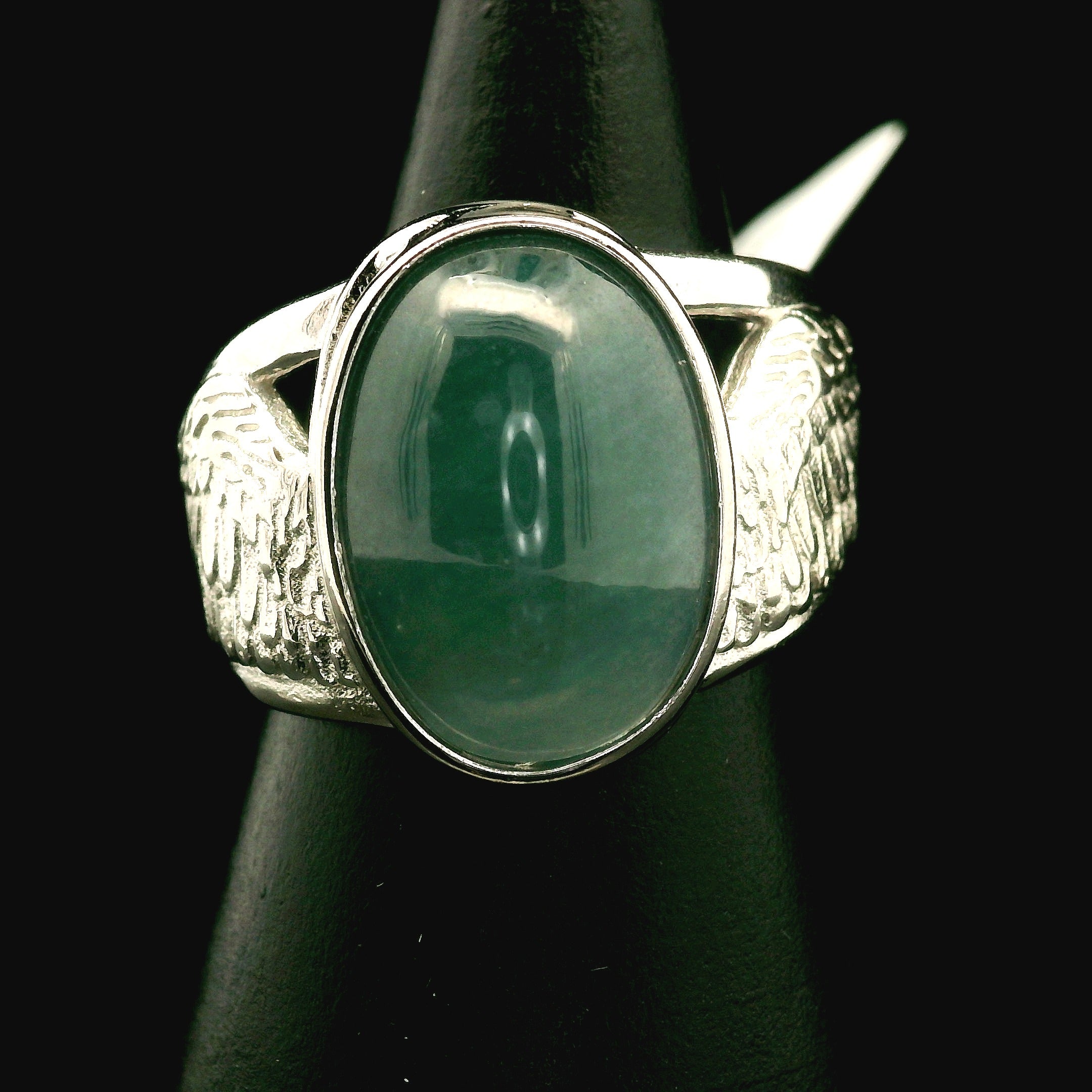 Angel Wings Cuff Ring 925 Silver for Angelic Connection, Guidance and Protection