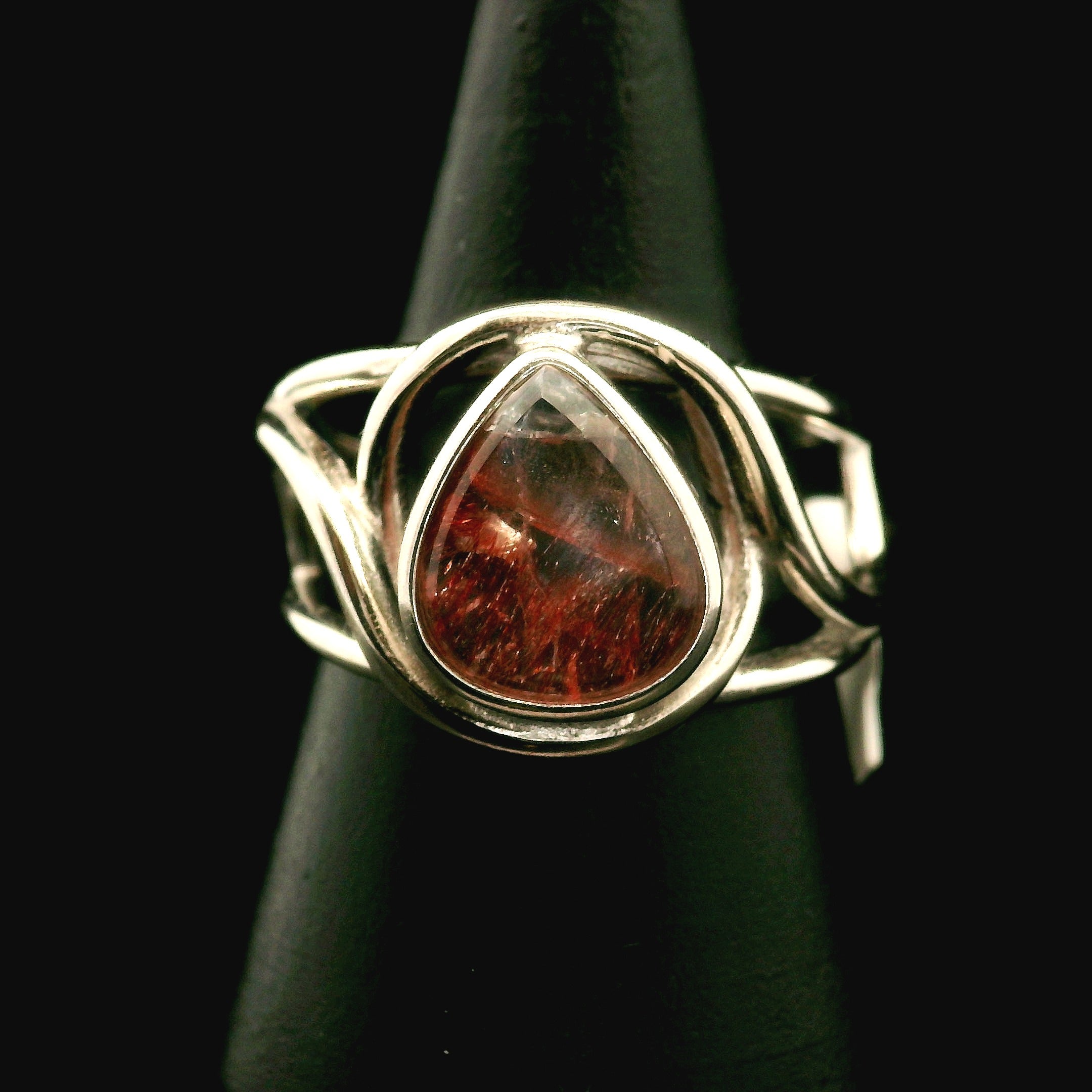 Super 7 Cuff Ring .925 Silver (High Quality) for Awakening your Gifts and Creating your Dream Life