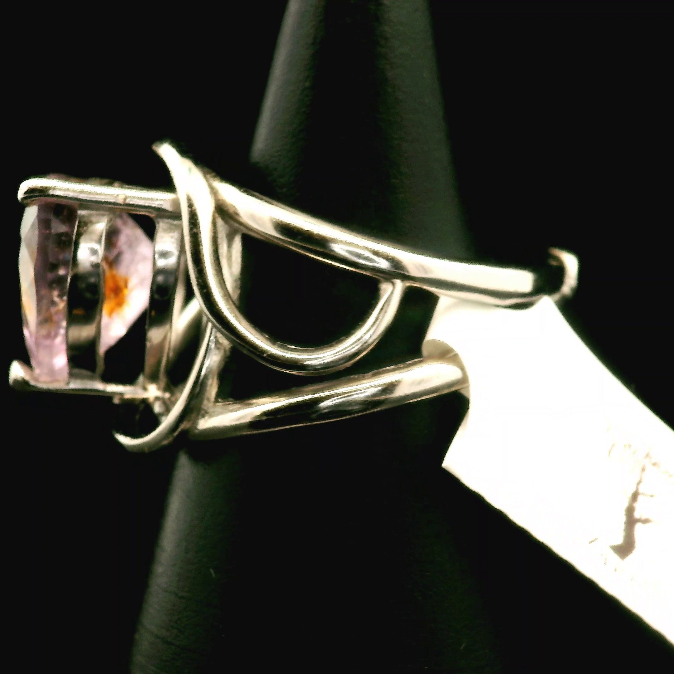 Super 7 Heart Cuff Ring .925 Silver (High Quality) for Awakening your Gifts and Creating your Dream Life