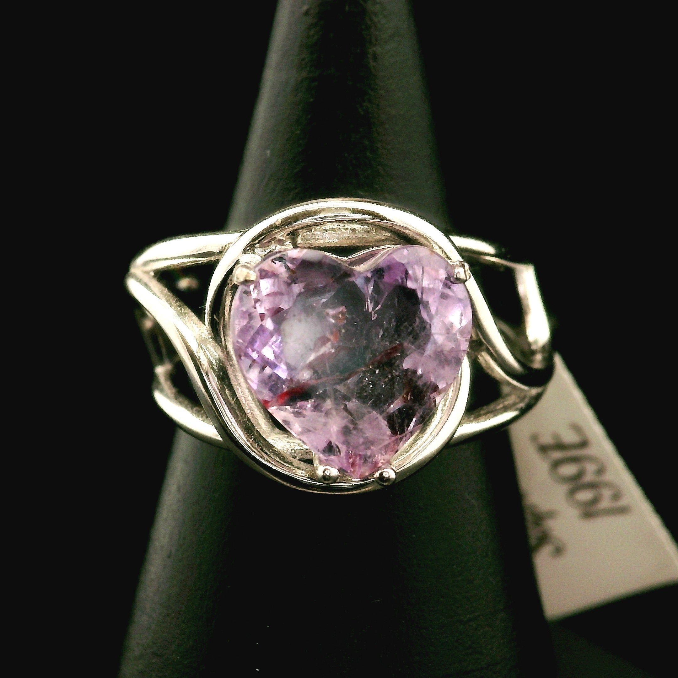 Super 7 Heart Cuff Ring .925 Silver (High Quality) for Awakening your Gifts and Creating your Dream Life