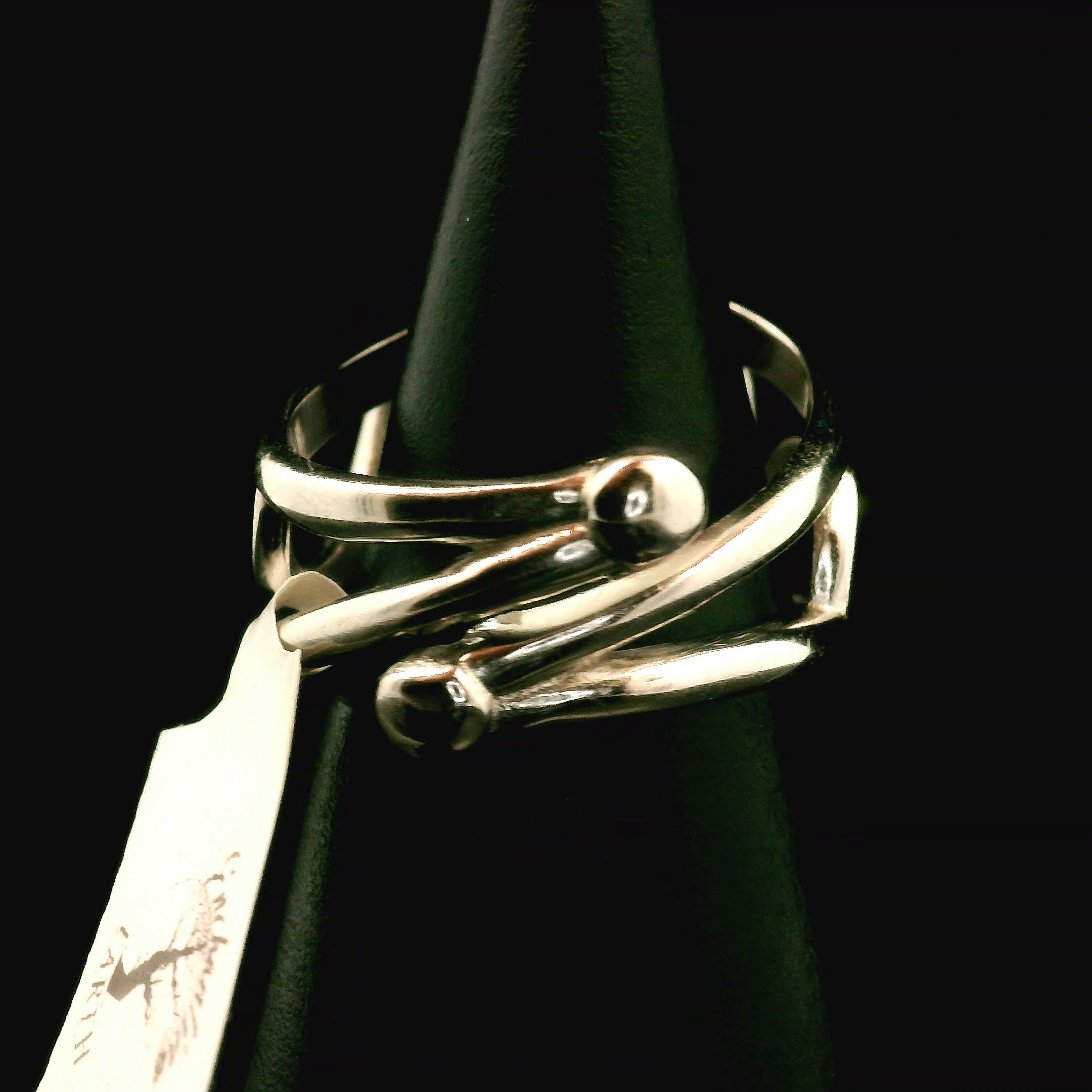 Lavender Jade Cuff Ring .925 Silver for Acceptance and Serenity