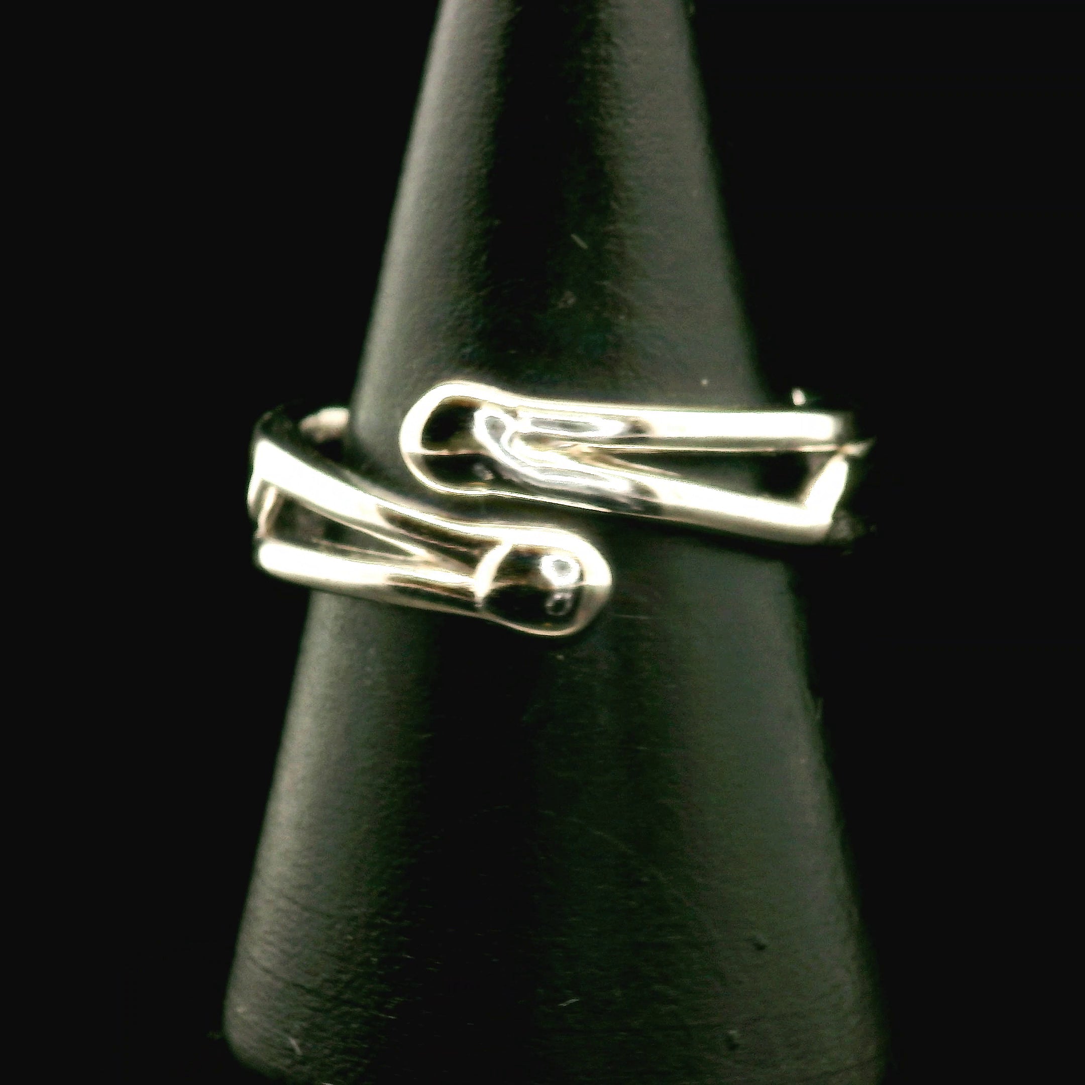 Hackmanite Cuff Ring .925 Silver for Spiritual Awakening