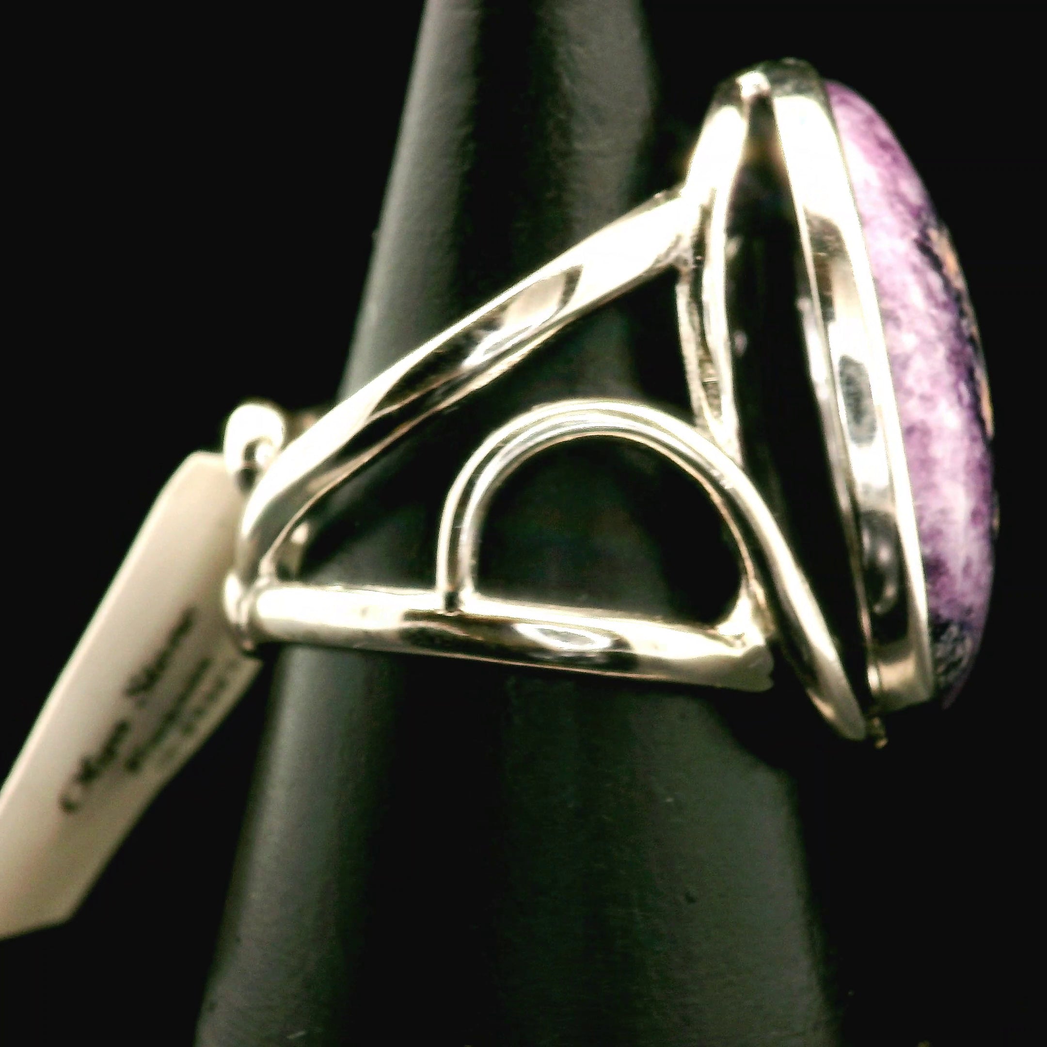 Olga Stone Cuff Ring .925 Silver  for Harmonizing Relationships & Pleasure