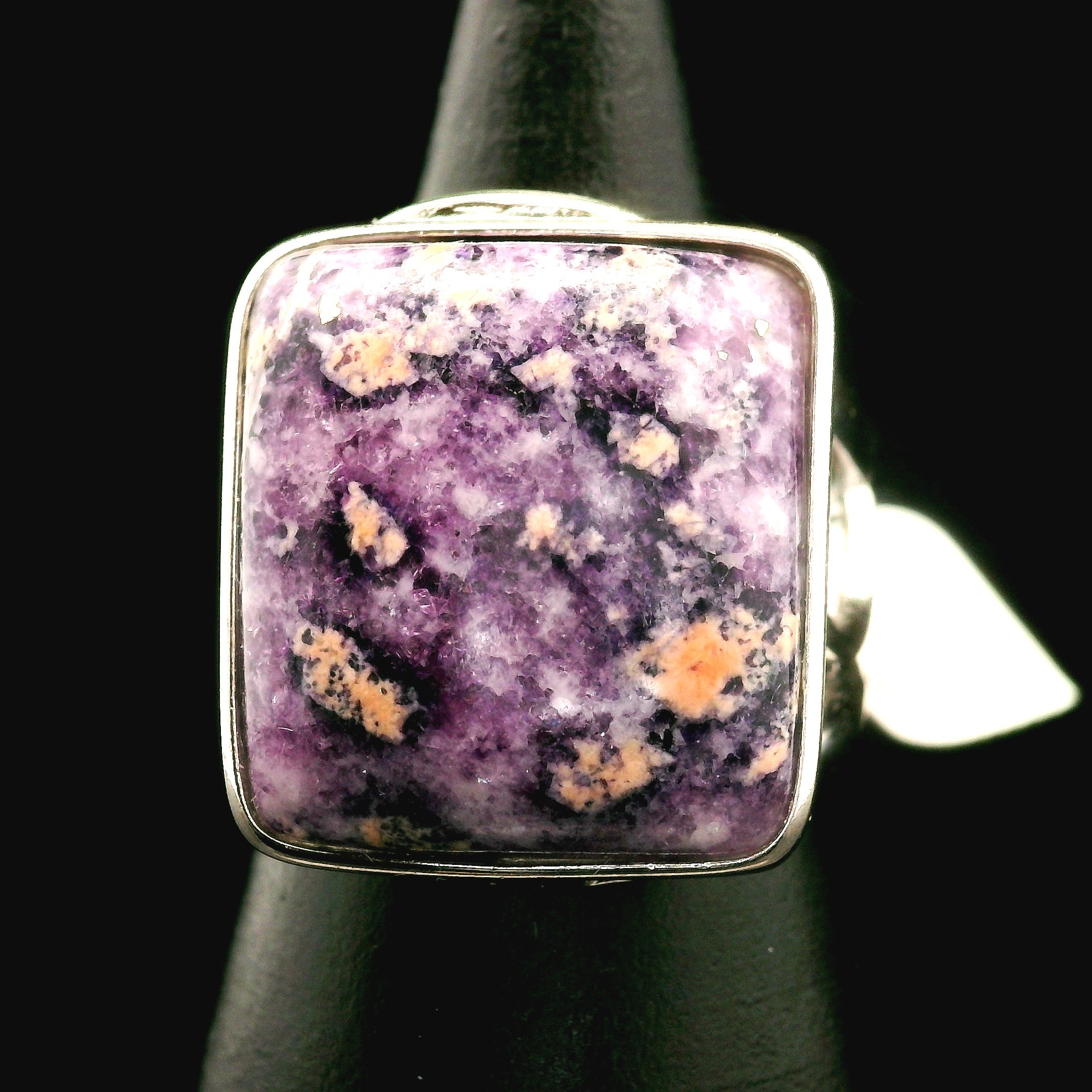 Olga Stone Cuff Ring .925 Silver  for Harmonizing Relationships & Pleasure