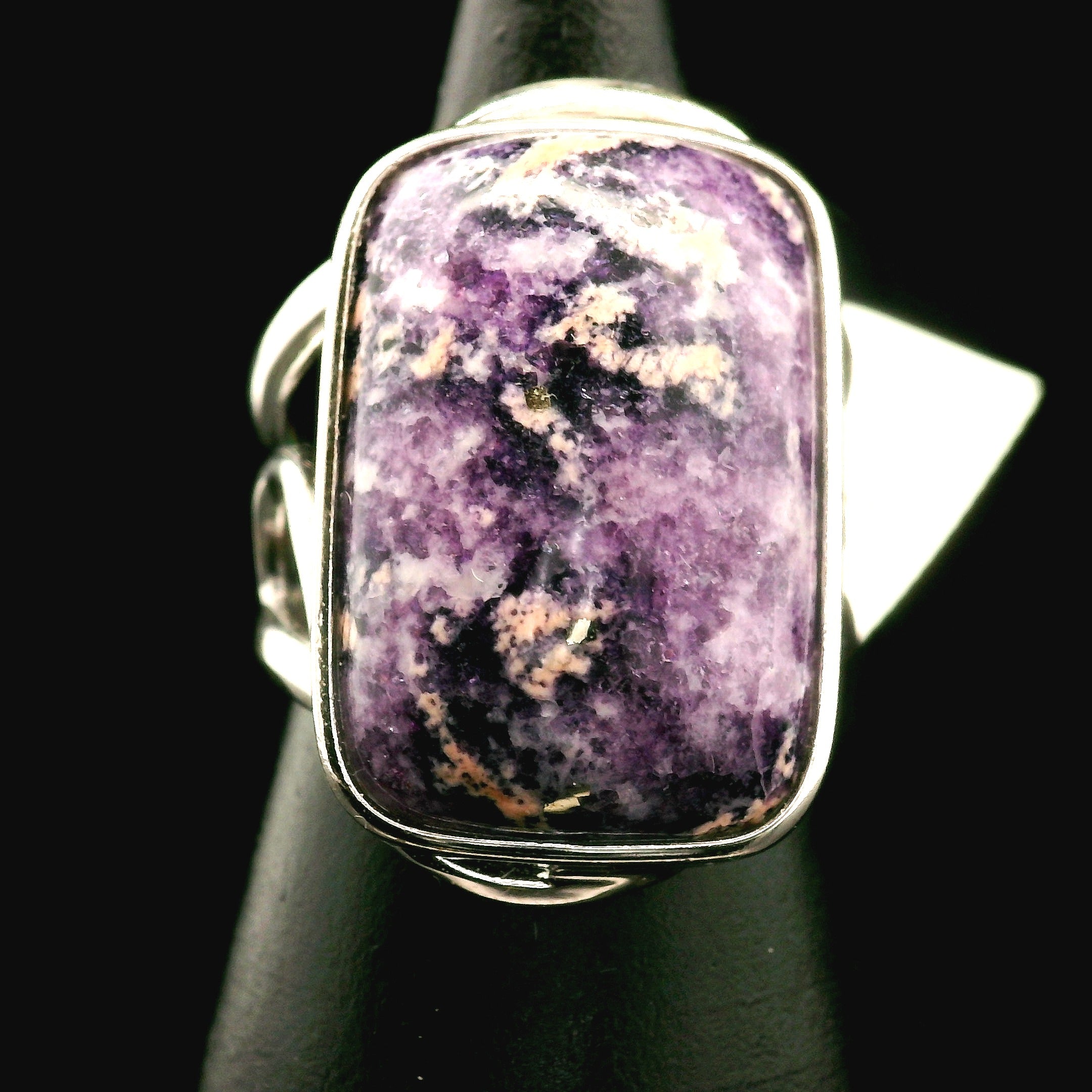 Olga Stone Cuff Ring .925 Silver  for Harmonizing Relationships & Pleasure