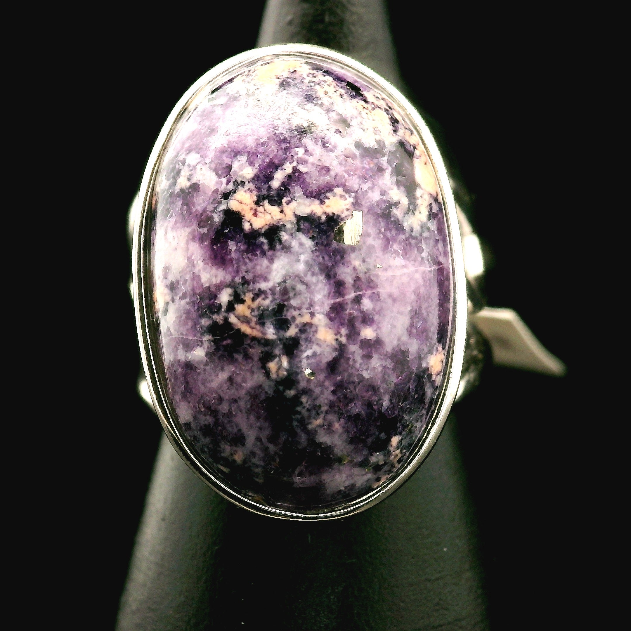 Olga Stone Cuff Ring .925 Silver  for Harmonizing Relationships & Pleasure