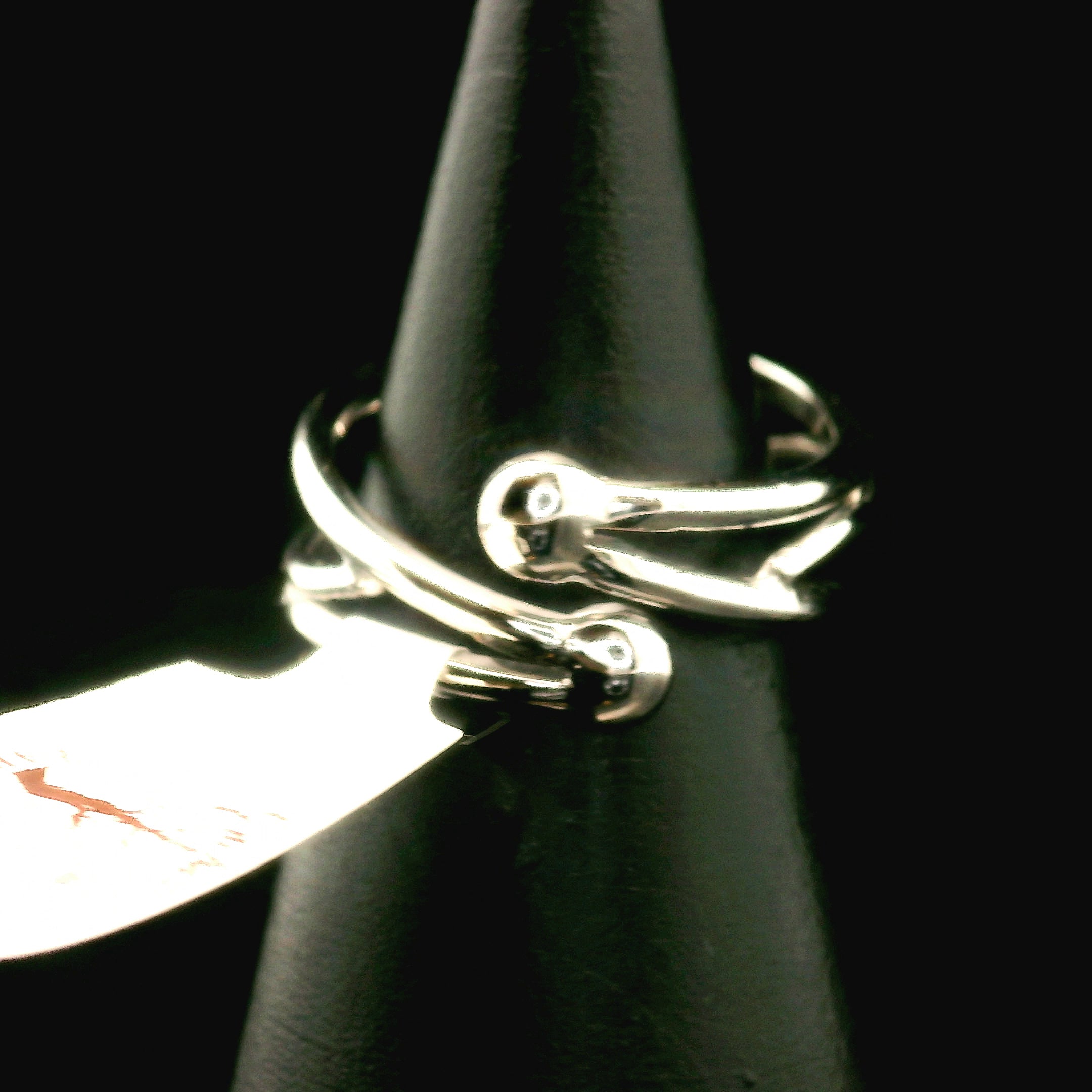 Lavender Moon Quartz Midi Cuff Ring .925 Silver for Angelic Wisdom, Harmony and Healthy Relationships