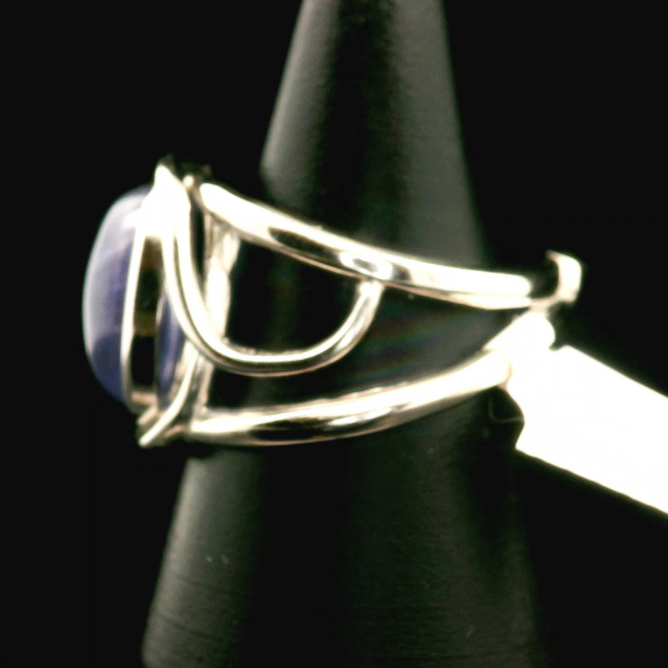 Tanzanite Cuff Ring .925 Silver for Elevating your Consciousness