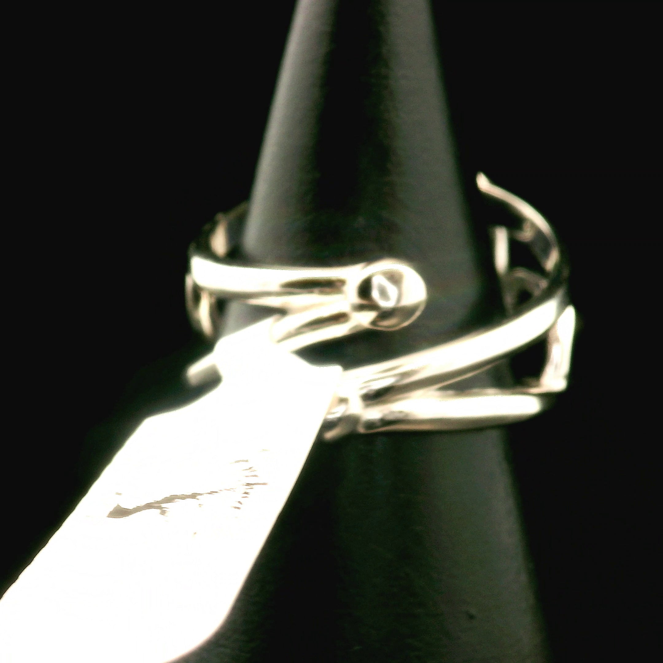 Tanzanite Cuff Ring .925 Silver for Elevating your Consciousness